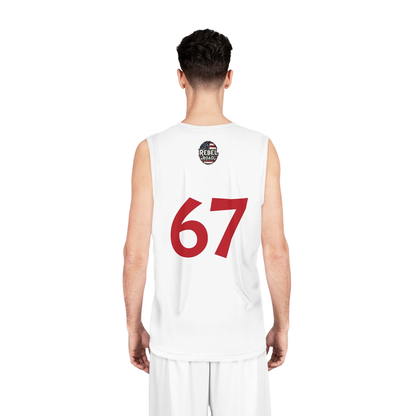 Limited Edition White "Rebel Road" Muscle Nation Basketball Jersey
