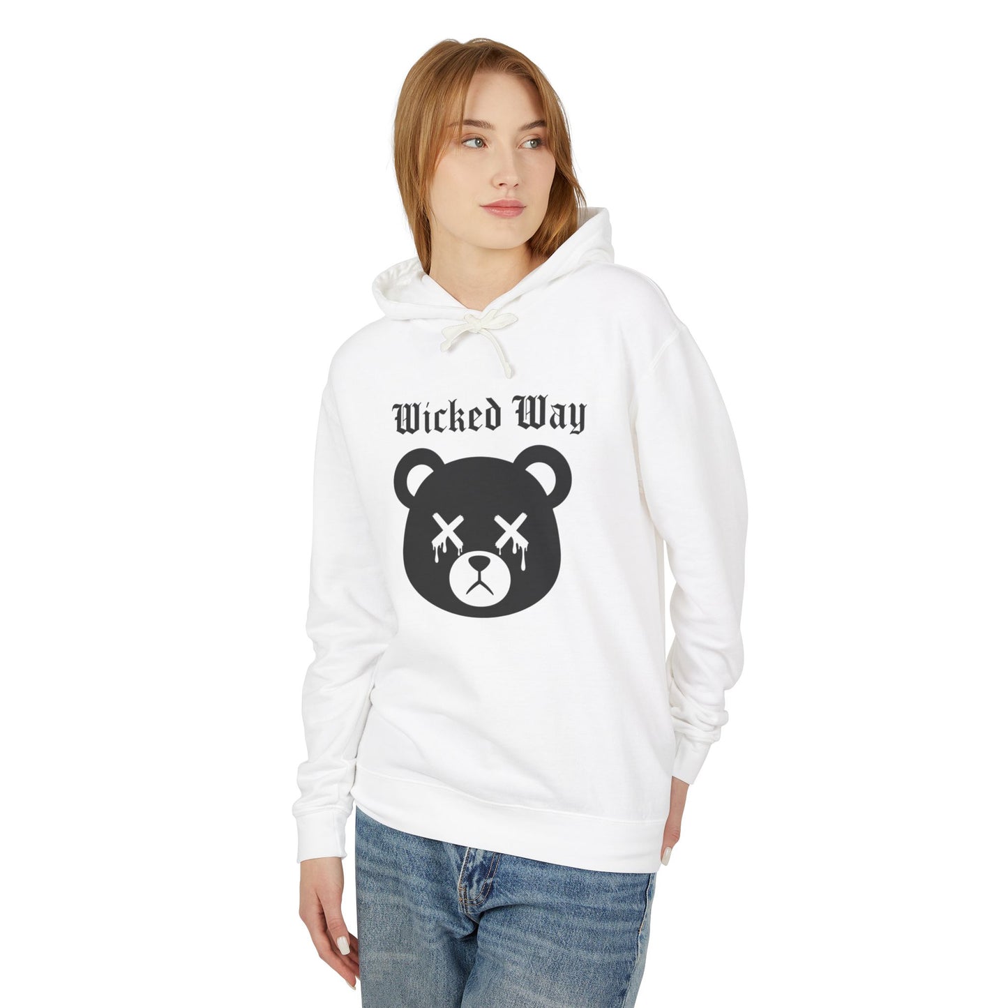 "Wicked Way" Deady Bear Head Graphic Hoodie