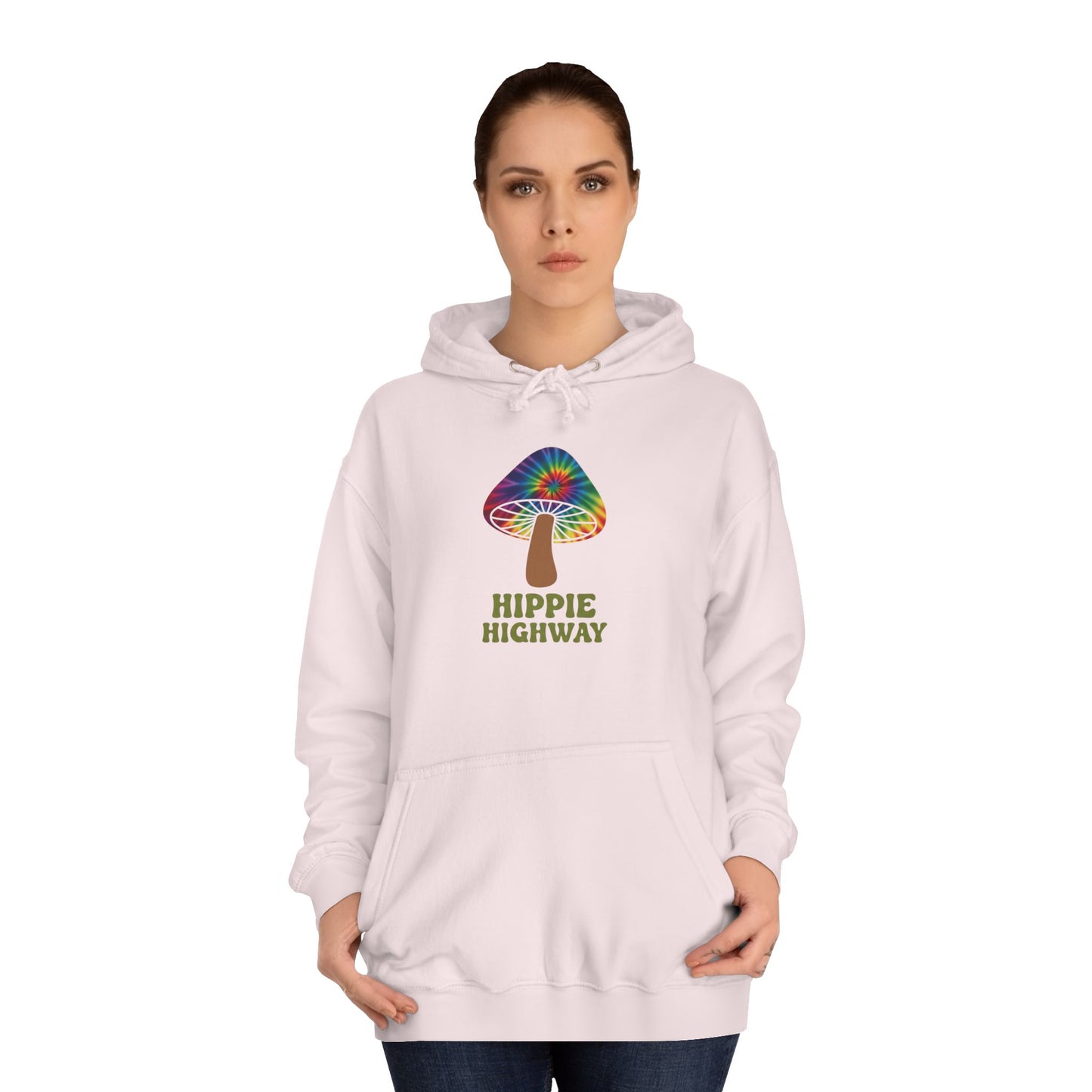 "Hippie Highway" Hippie Mushroom College Hoodie