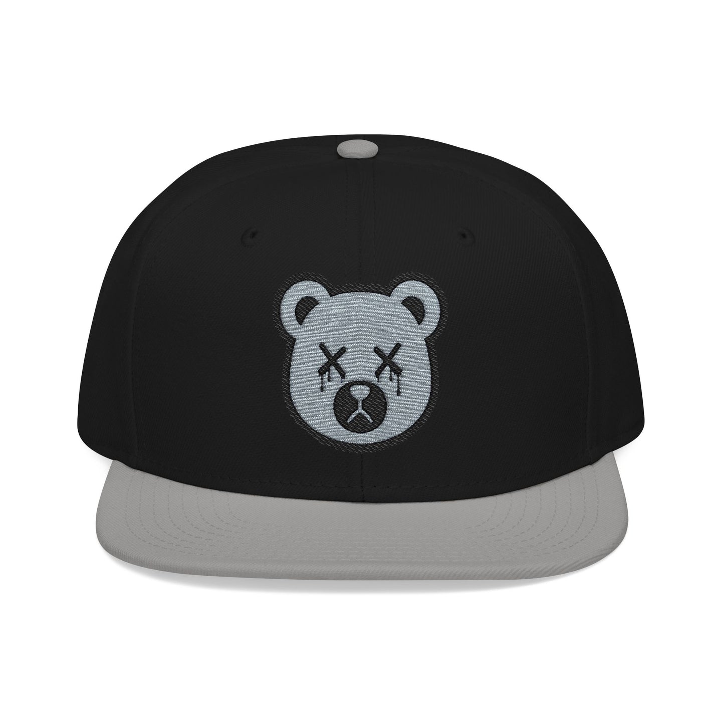 "Wicked Way" Silver & Black Deady Bear Head Logo Snapback