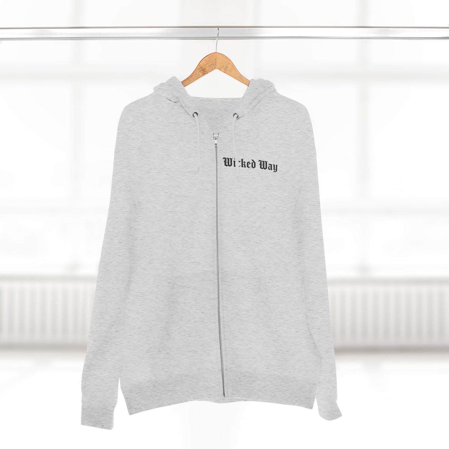 "Wicked Way" Deady Bear Head Zip Hoodie
