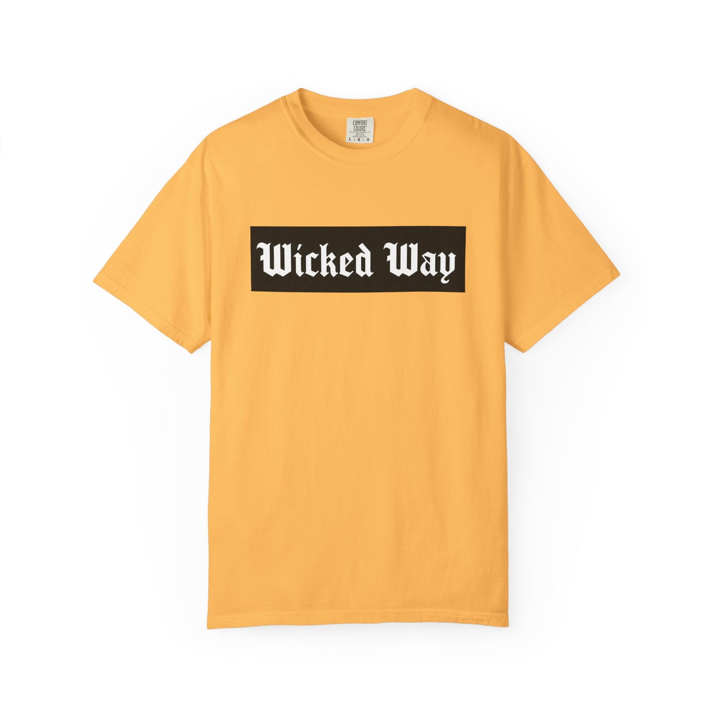 "Wicked Way" Block Gothic Lettering T-shirt