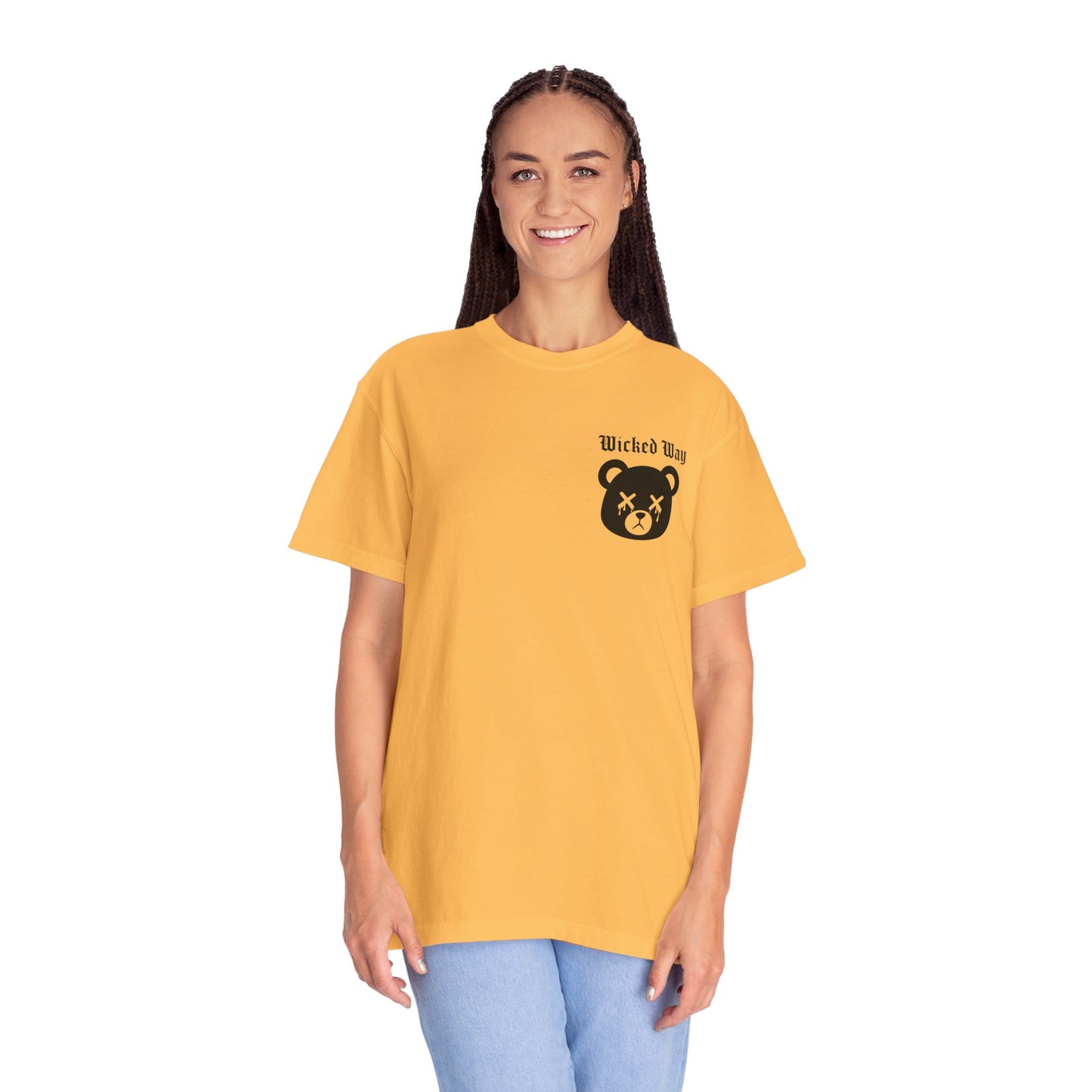 "Wicked Way" Dead Bear Head Pocket Logo Graphic T-Shirt (Multi Color Options)