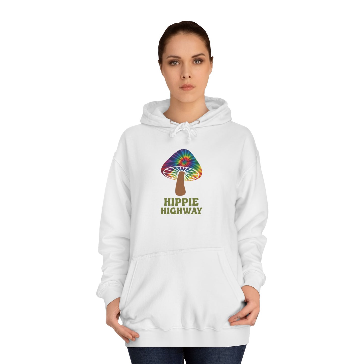 "Hippie Highway" Hippie Mushroom College Hoodie
