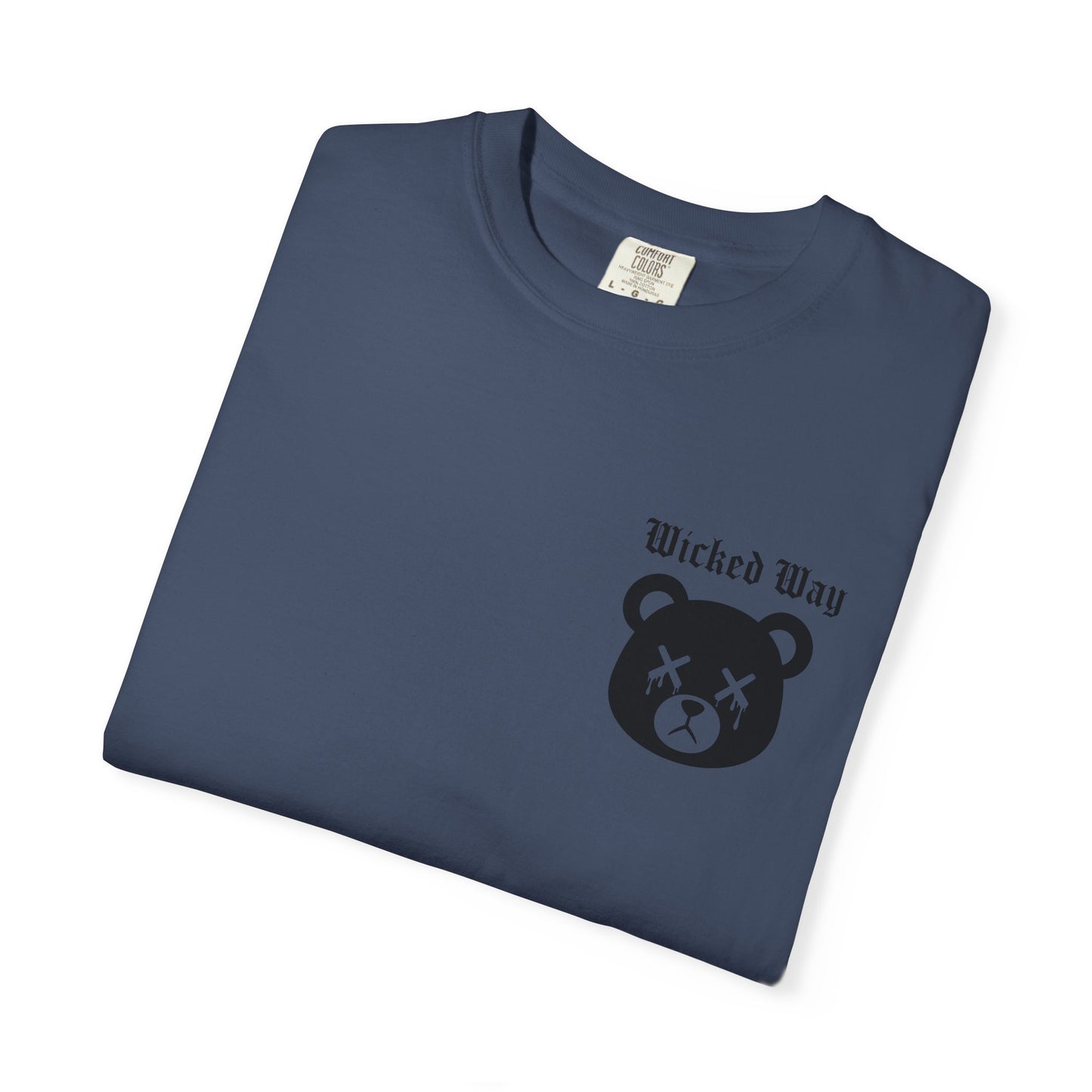 "Wicked Way" Dead Bear Head Pocket Logo Graphic T-Shirt (Multi Color Options)