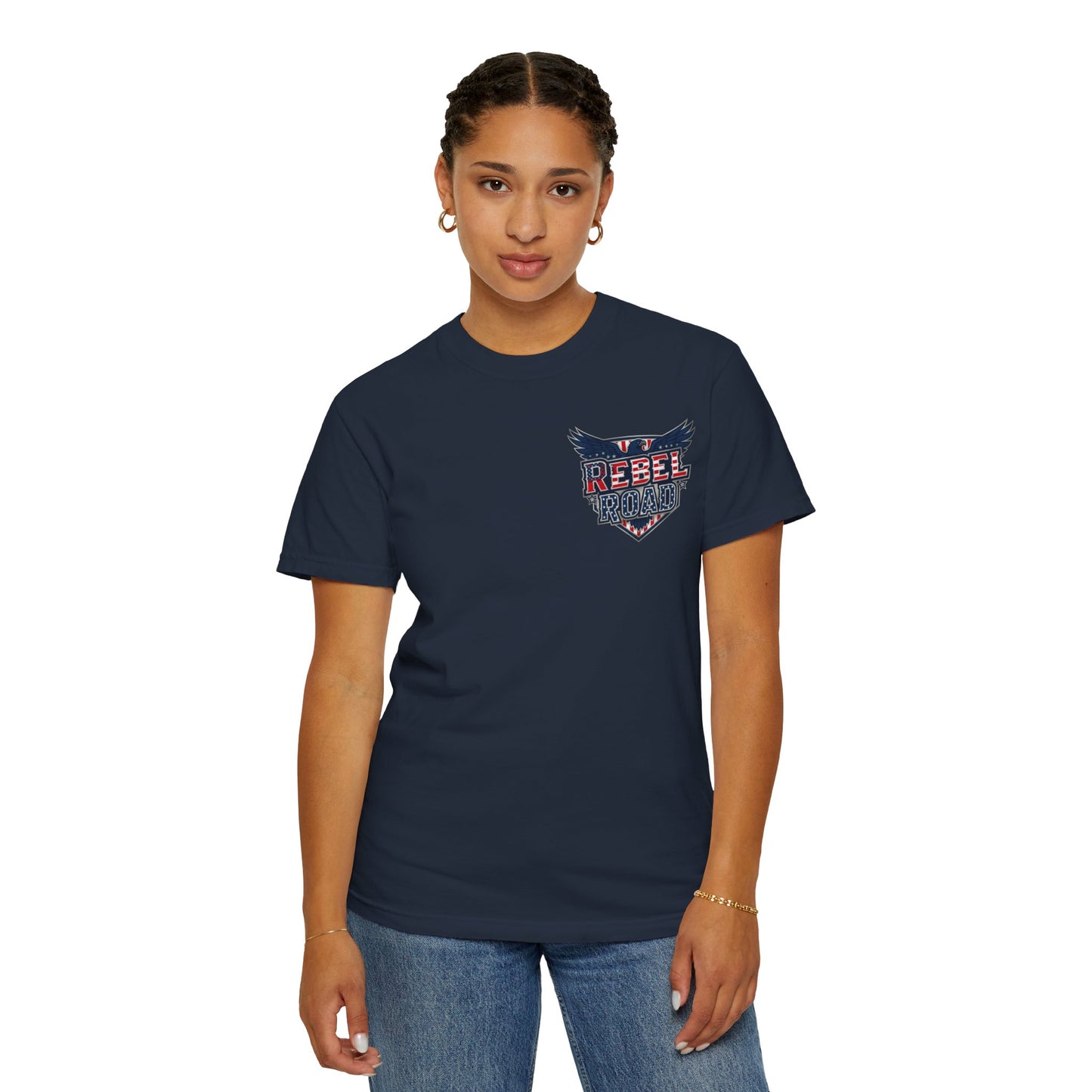 "Rebel Road" American Dream Pocket Logo Graphic Tee
