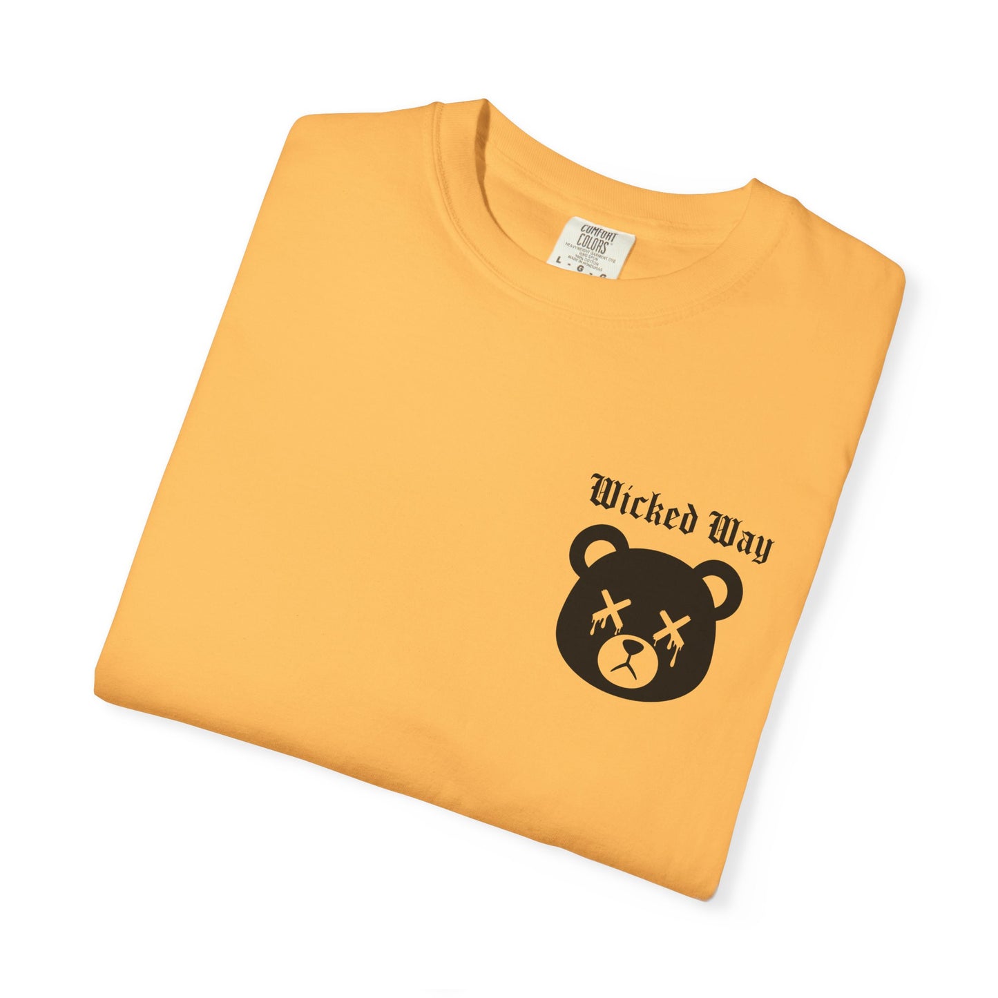 "Wicked Way" Dead Bear Head Pocket Logo Graphic T-Shirt (Multi Color Options)