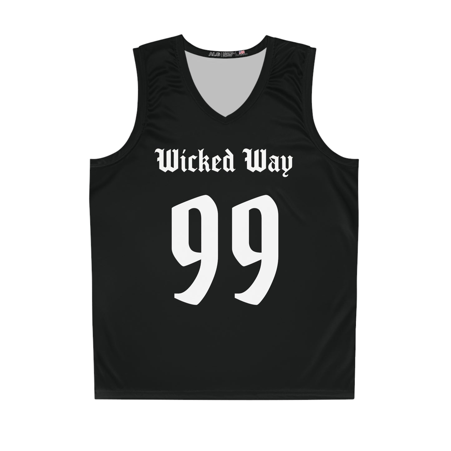 Black & White "Wicked Way" #99 Basketball Jersey