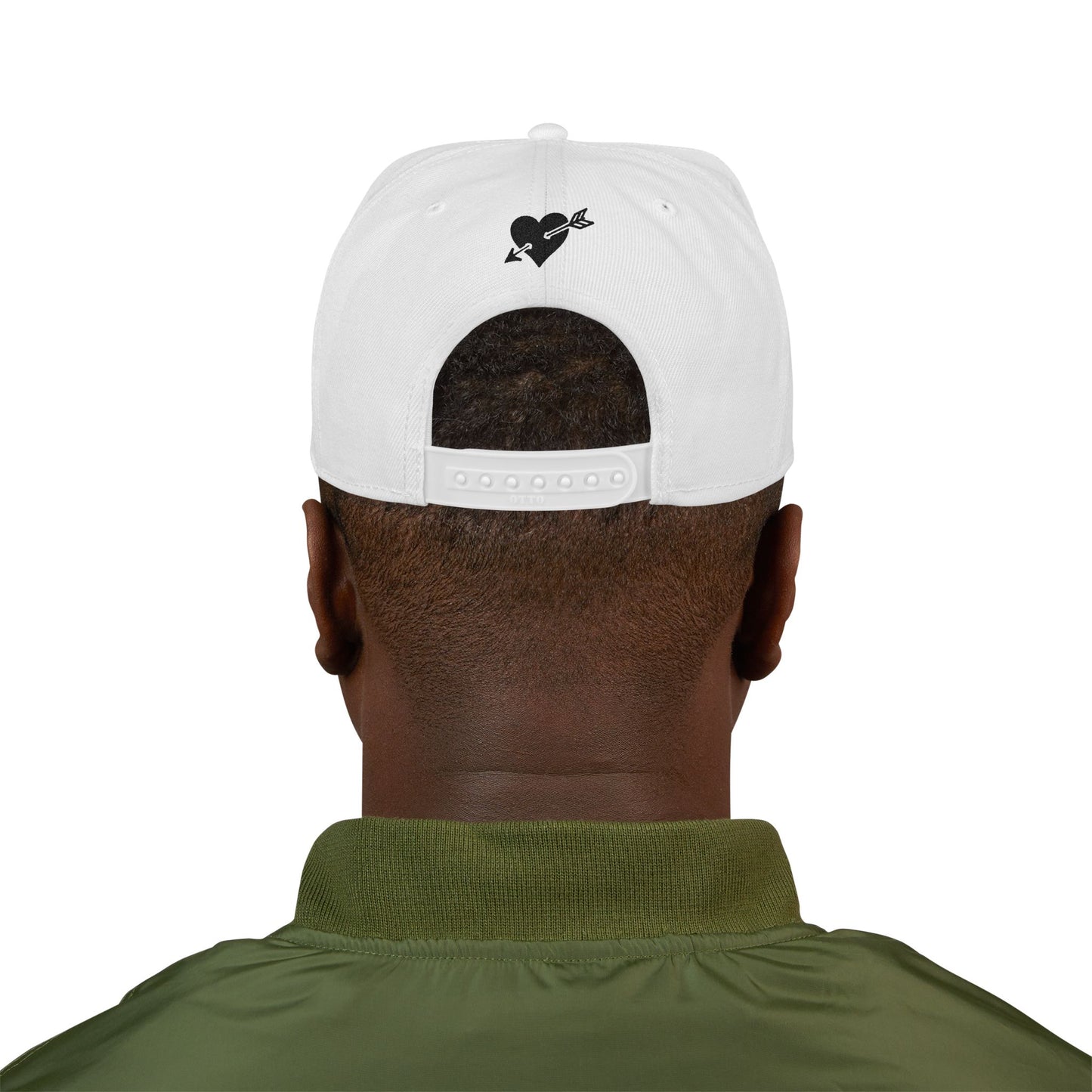 Limited Edition White & Black "Baddie Street" #90 Arrow Heart Alt. Snapback