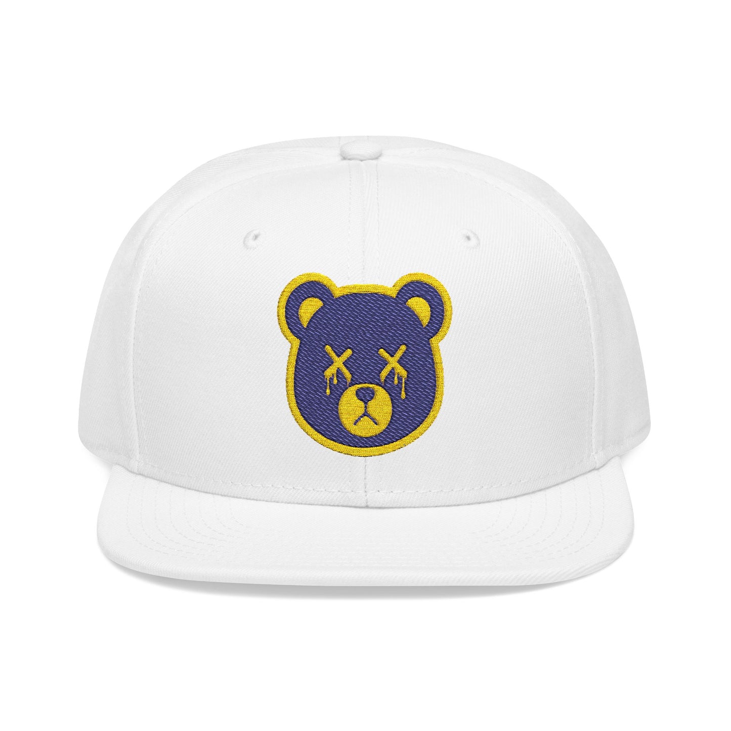 "Wicked Way" Deady Bear Head Purple & Yellow Logo Snapback
