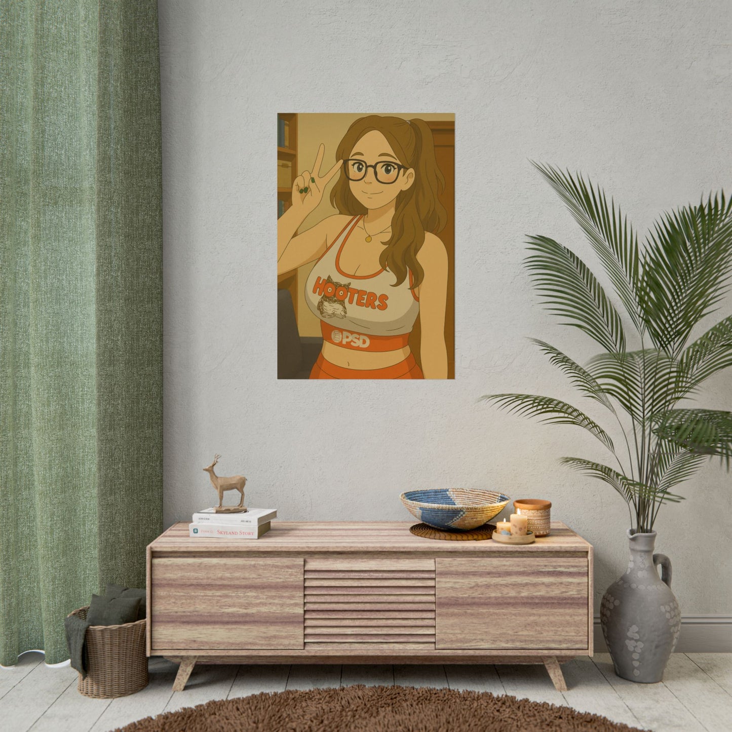 Loco Fits Anime Girls 'Nerdy Hooters Girl' Poster