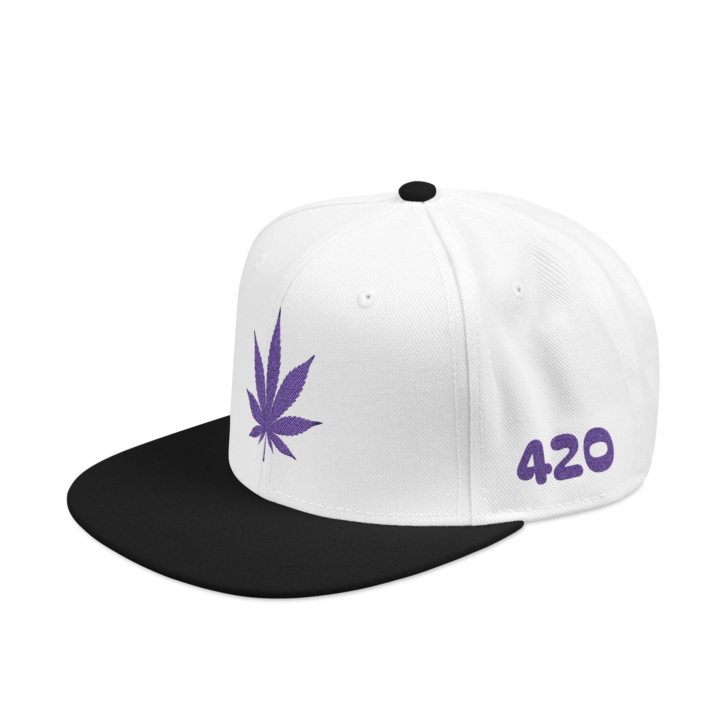 "Hippie Highway" 420 Purple Pot Leaf Snapback Hat