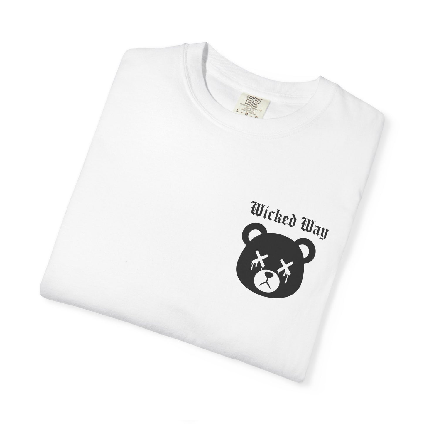 "Wicked Way" Dead Bear Head Pocket Logo Graphic T-Shirt (Multi Color Options)