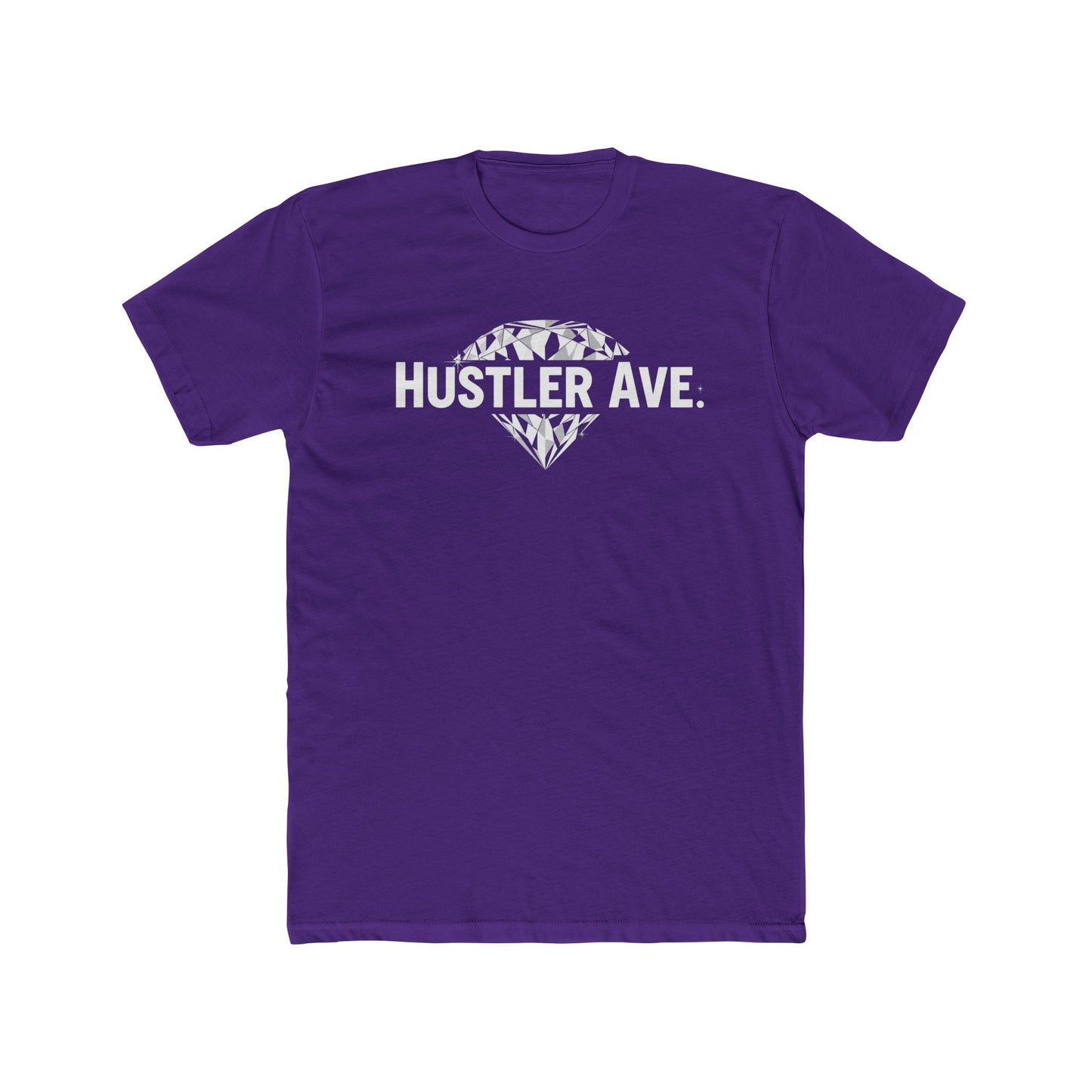"Hustler Ave" Diamond Status Cotton Crew Tee