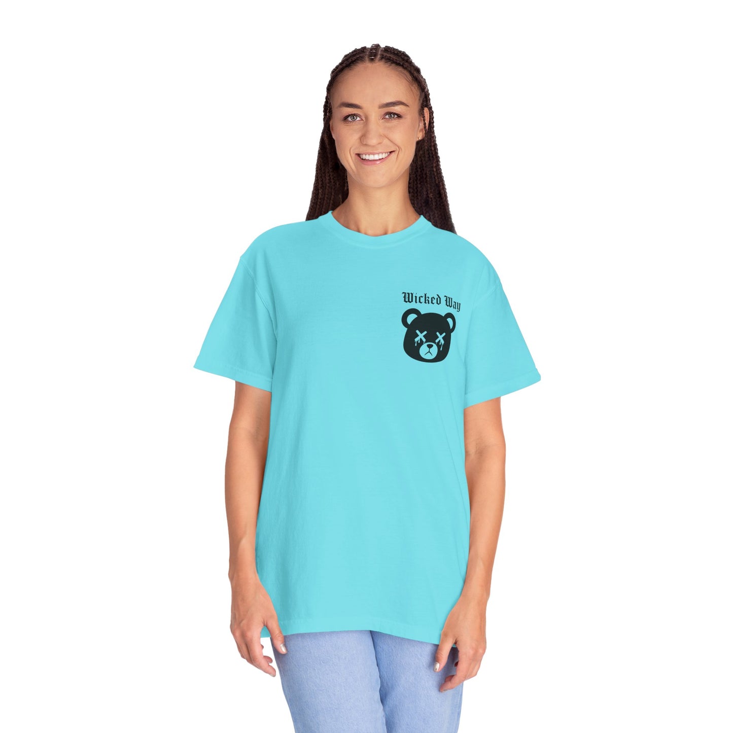 "Wicked Way" Dead Bear Head Pocket Logo Graphic T-Shirt (Multi Color Options)