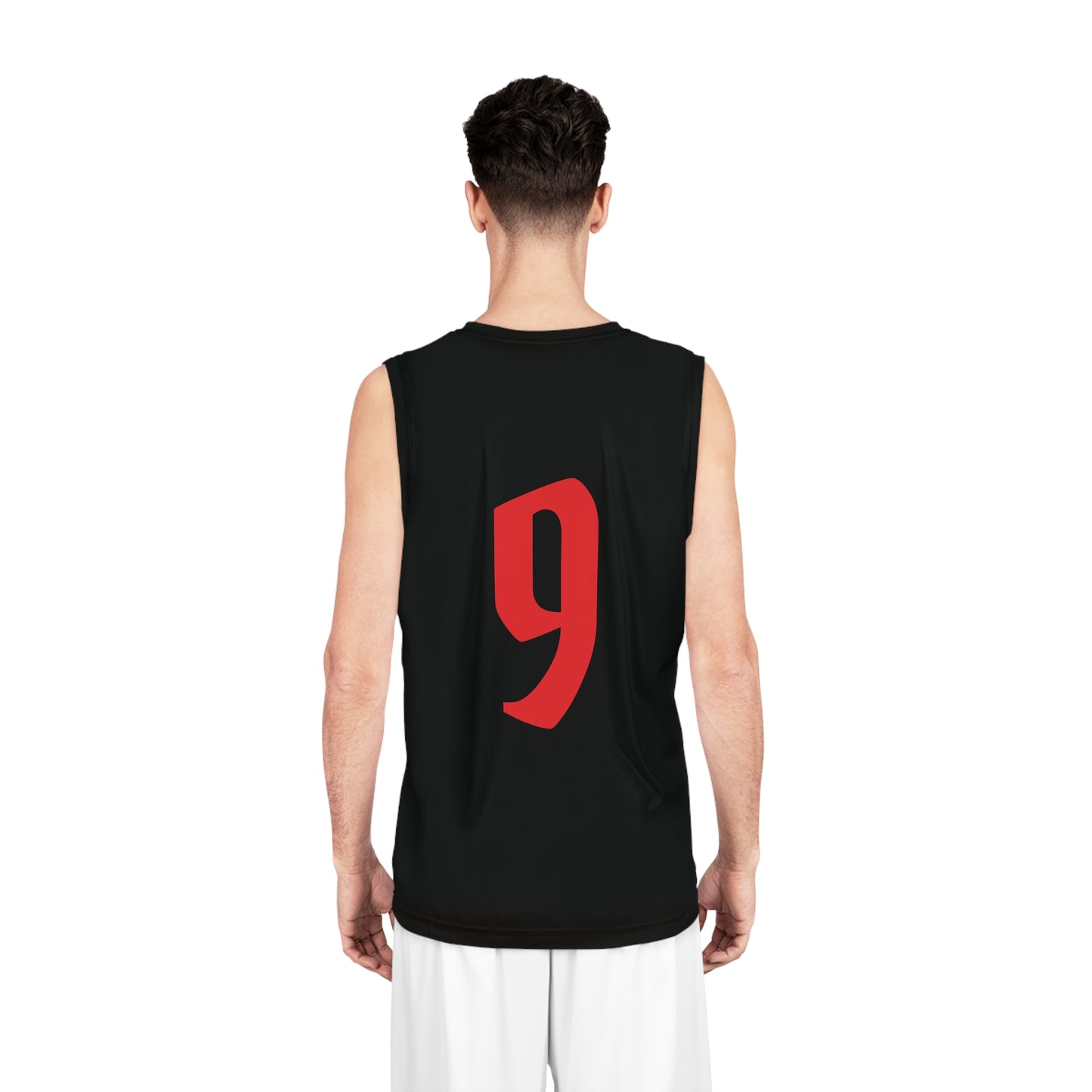 Red & Black "Wicked Way" #9 Double Kitchen Knives Alt. Basketball Jersey