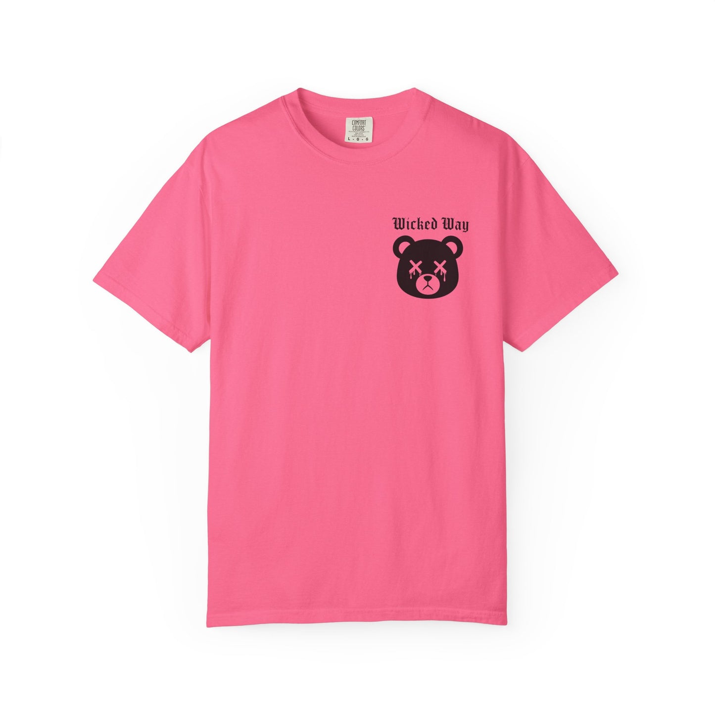 "Wicked Way" Dead Bear Head Pocket Logo Graphic T-Shirt (Multi Color Options)