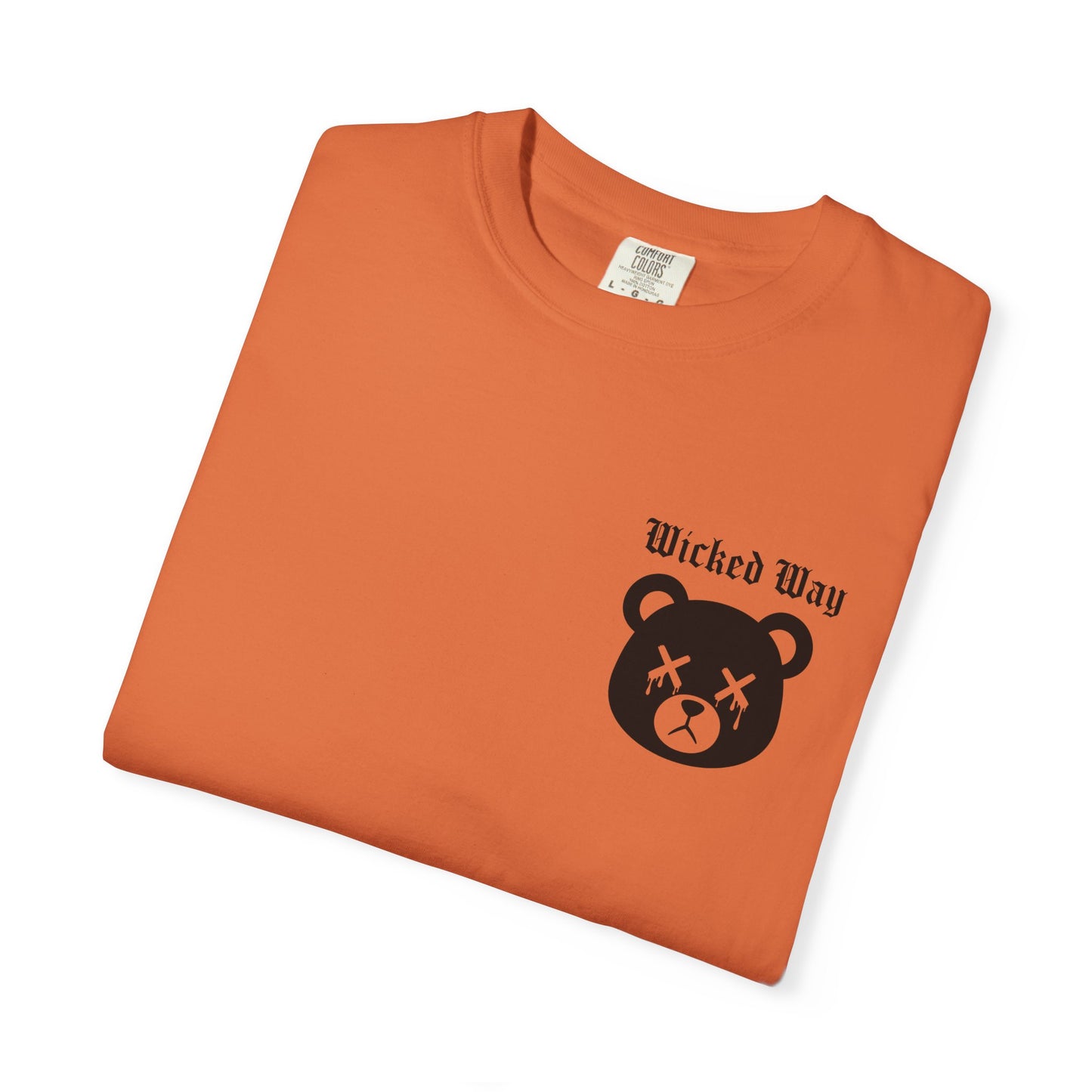 "Wicked Way" Dead Bear Head Pocket Logo Graphic T-Shirt (Multi Color Options)