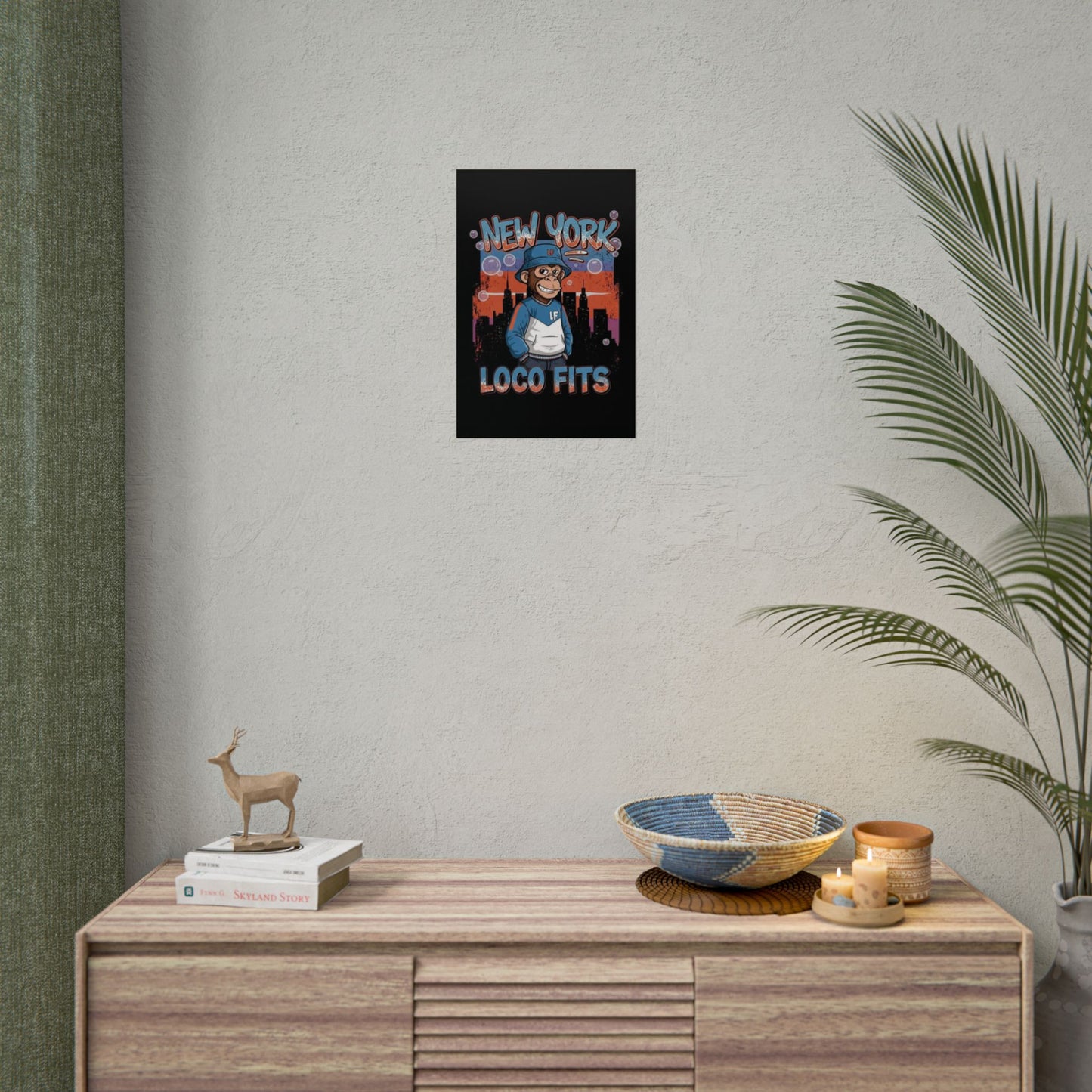 New York Loco Fits Monkey Art Poster - Urban Streetwear Vibe Decor
