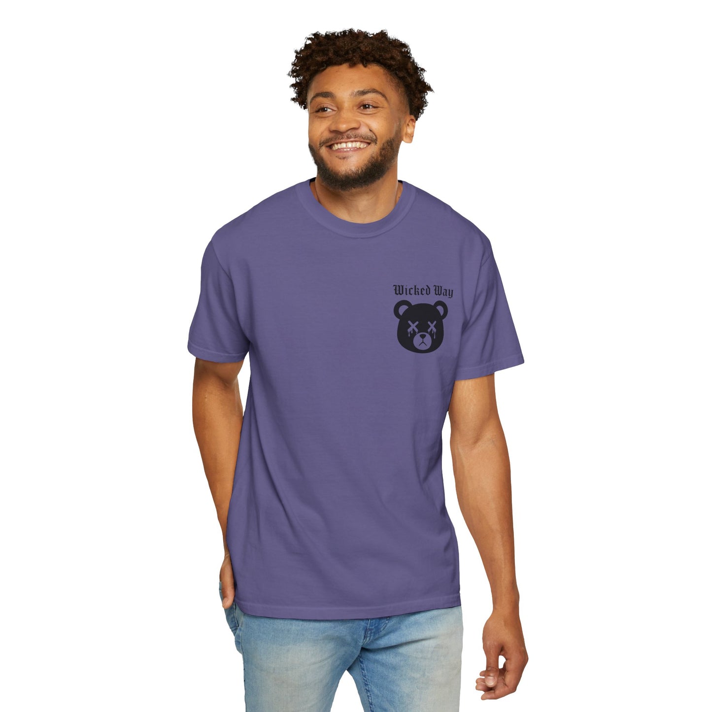 "Wicked Way" Dead Bear Head Pocket Logo Graphic T-Shirt (Multi Color Options)