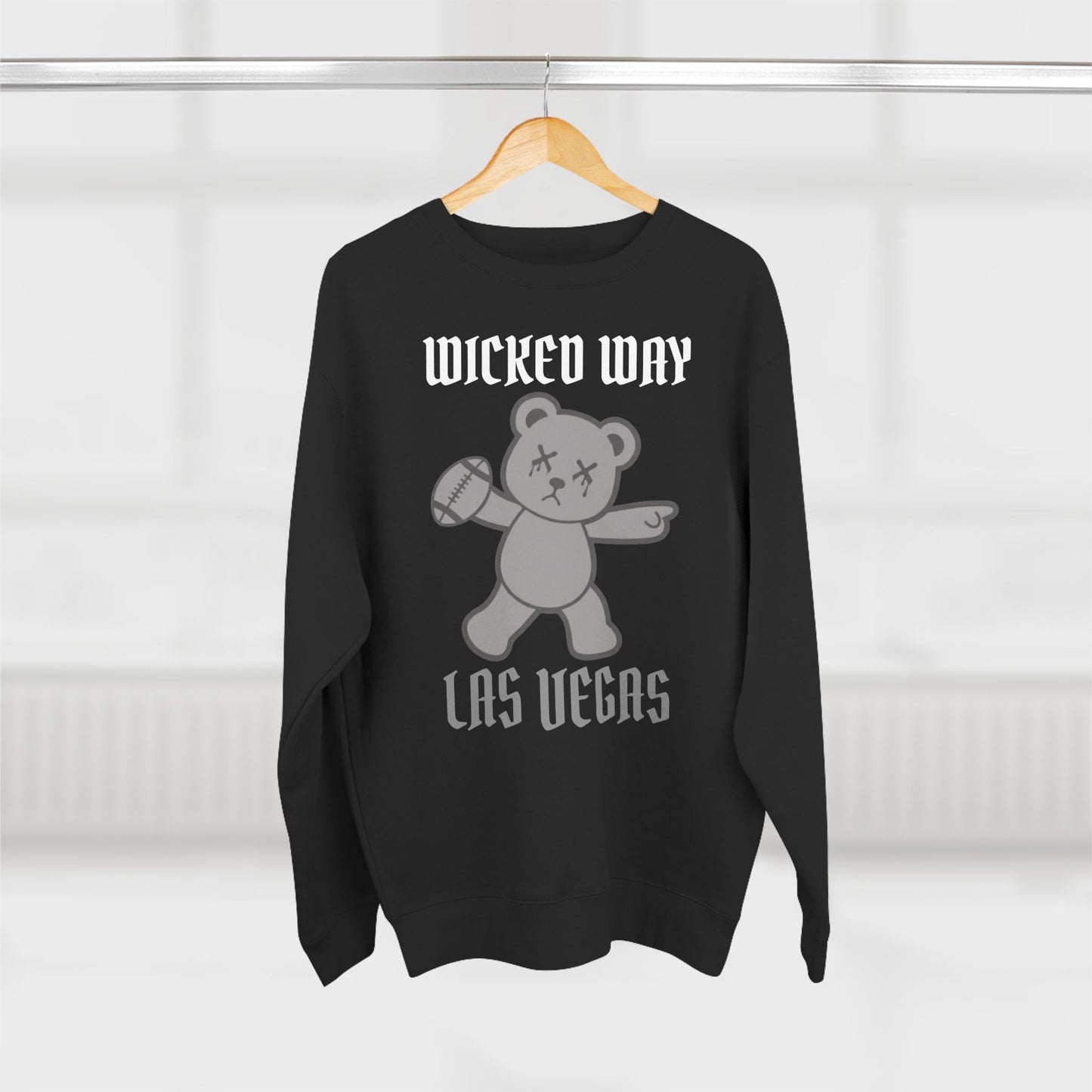 "Wicked Way" Deady Bear Football Las Vegas Crewneck Sweatshirt