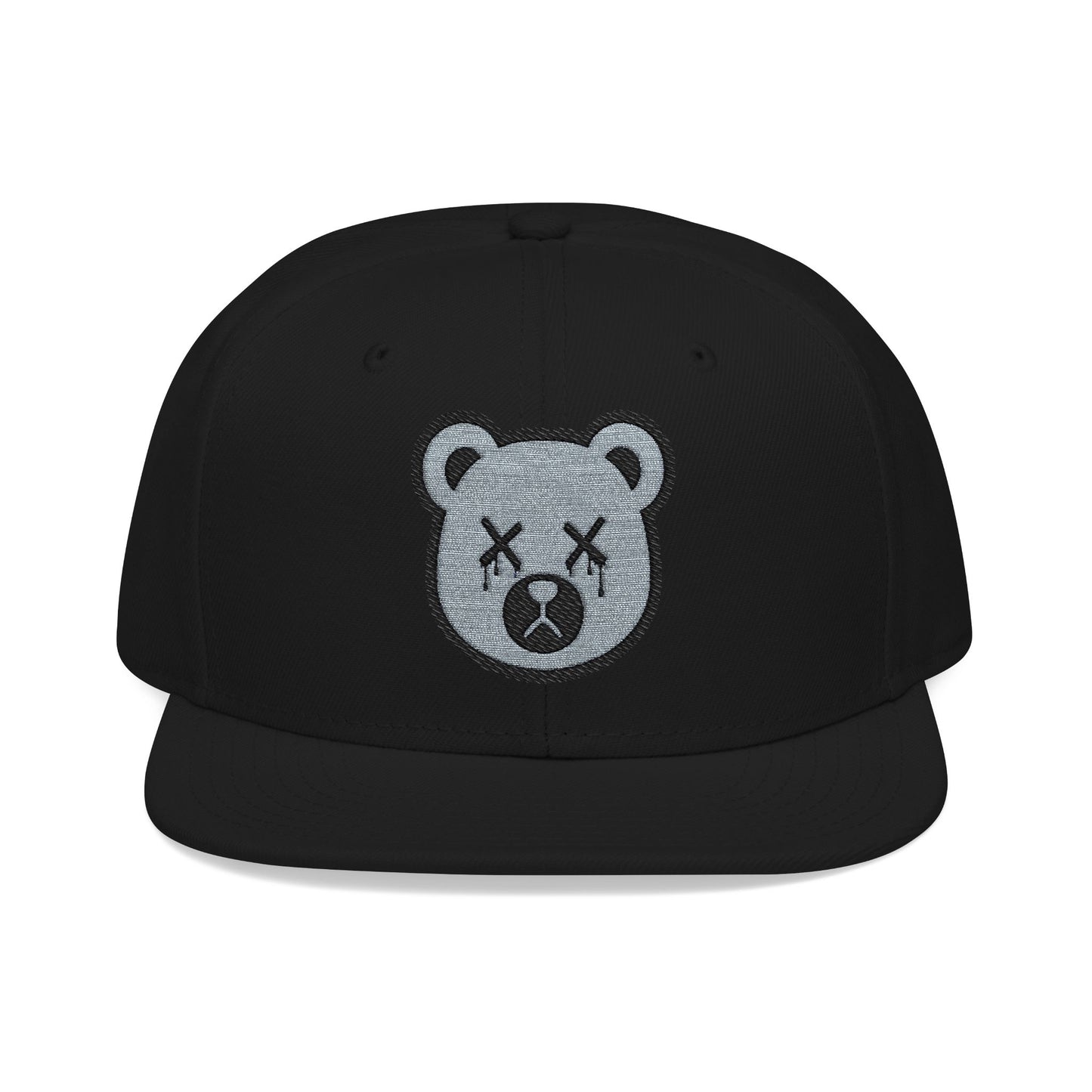 "Wicked Way" Silver & Black Deady Bear Head Logo Snapback
