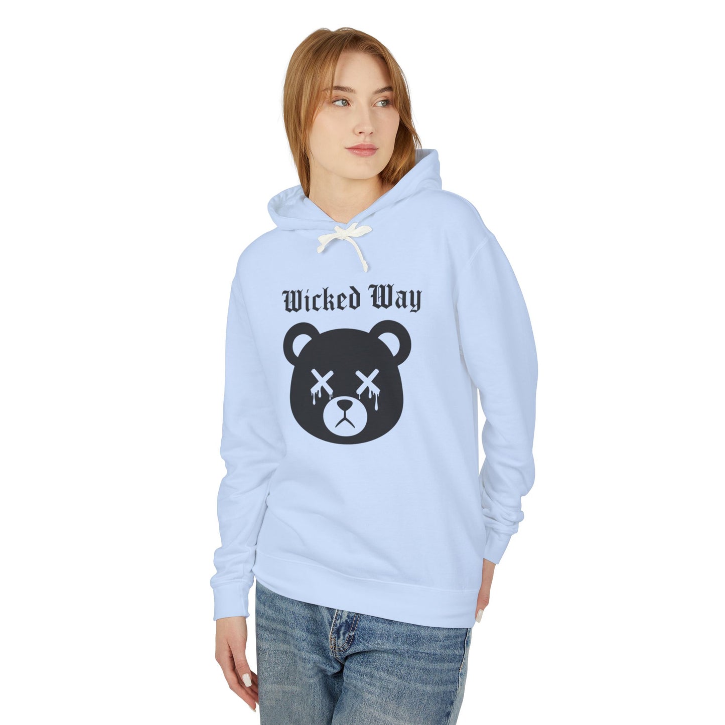 "Wicked Way" Deady Bear Head Graphic Hoodie
