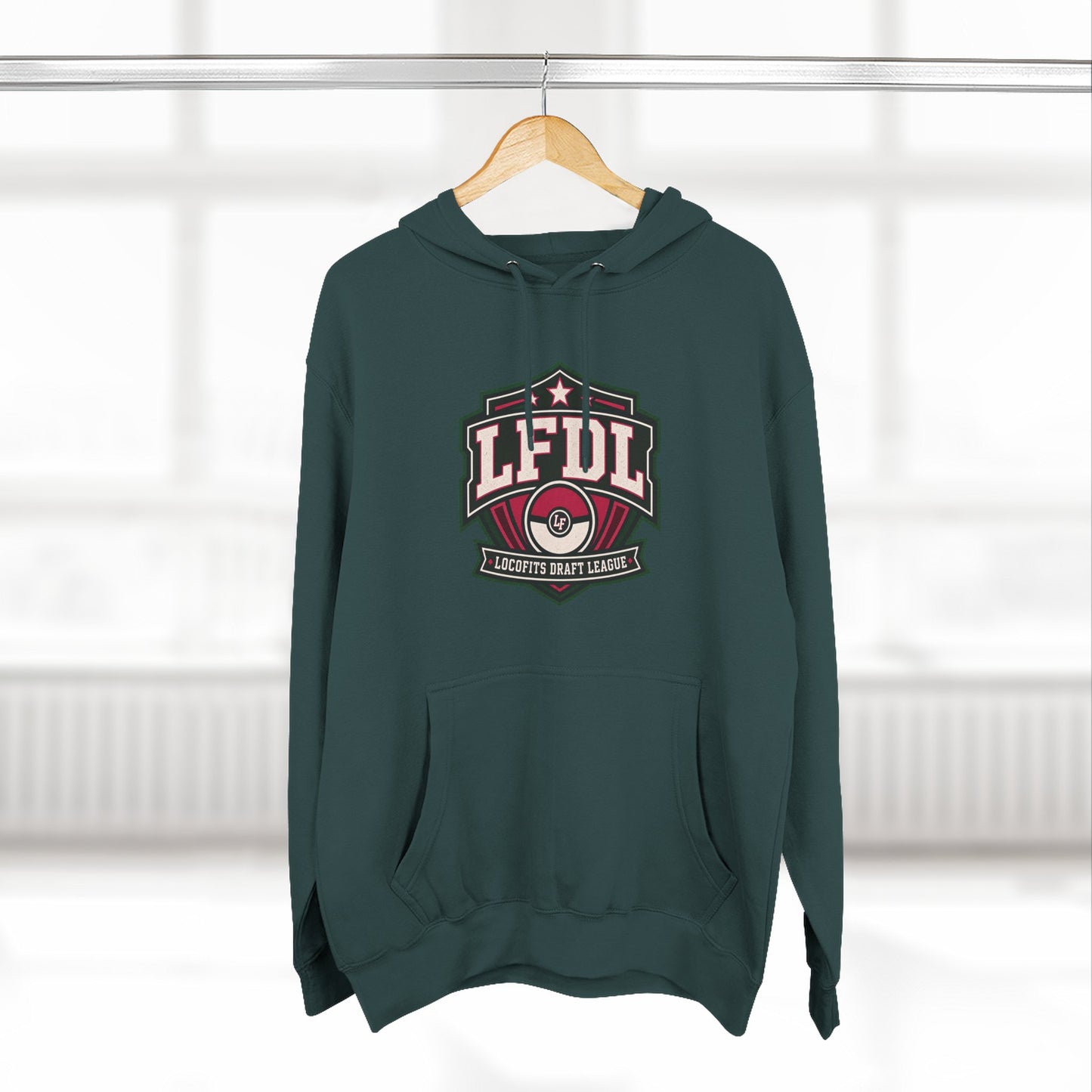 LocoFits Draft League Rhode Island Three-Panel Fleece Hoodie