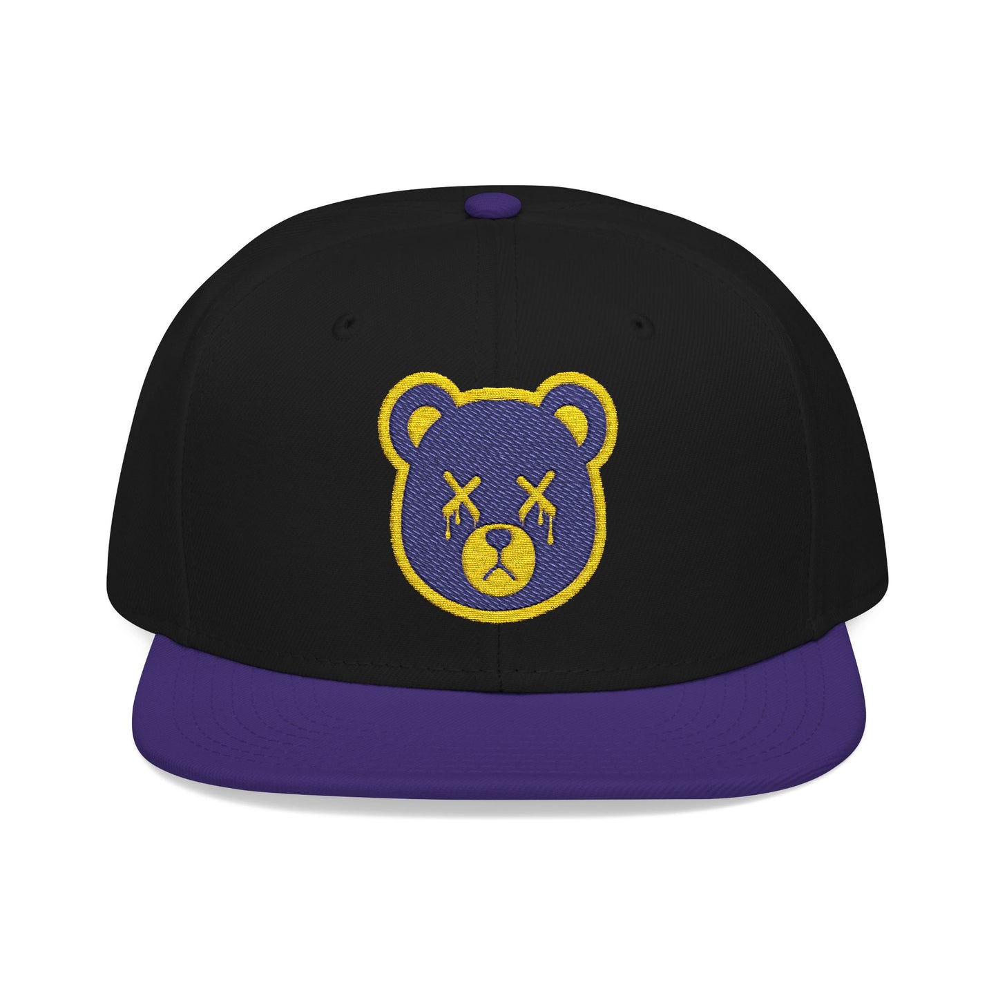 "Wicked Way" Deady Bear Head Purple & Yellow Logo Snapback
