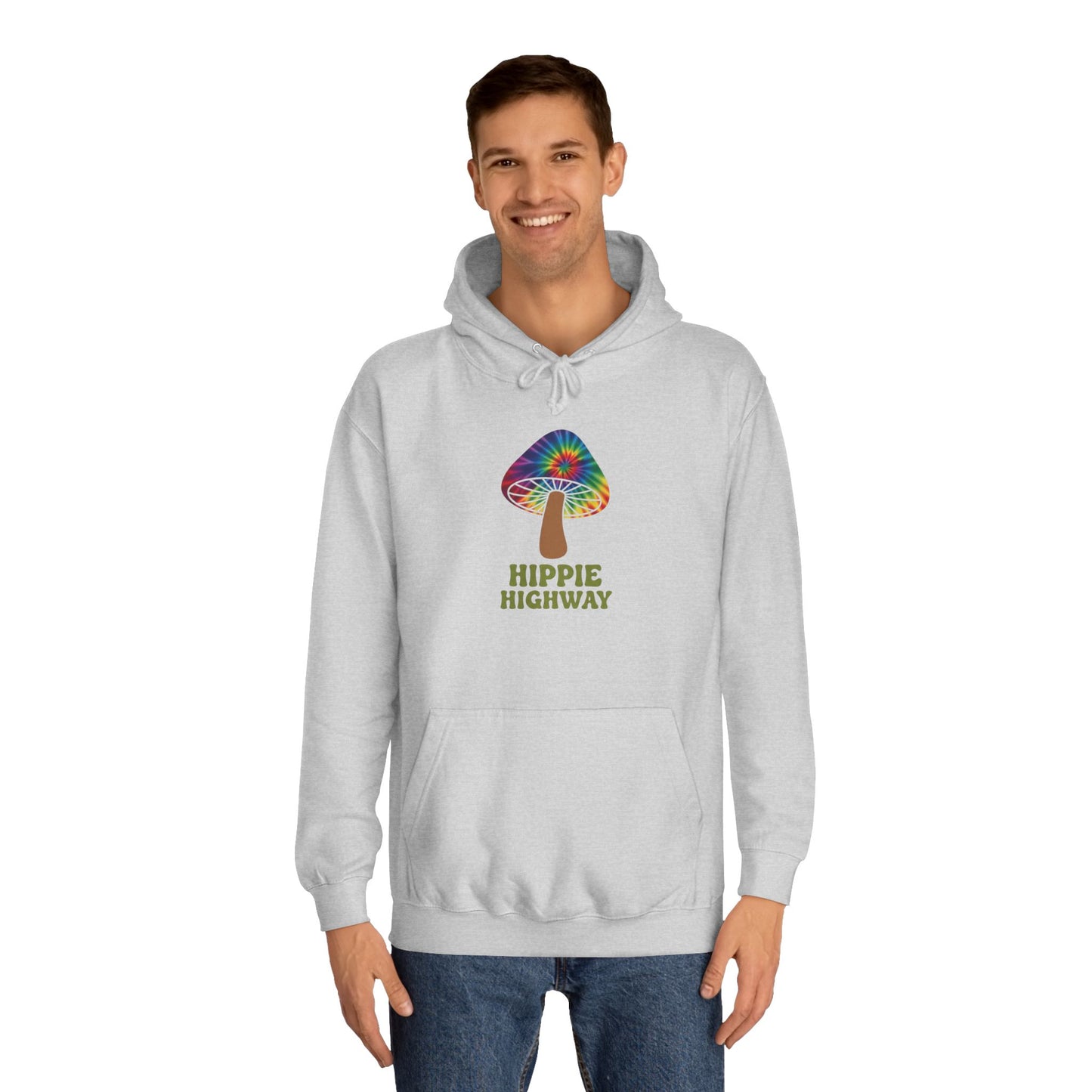"Hippie Highway" Hippie Mushroom College Hoodie