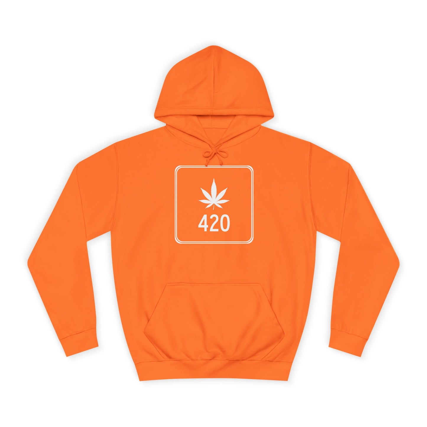 "Hippe Highway" 420 Pot Leaf Sign College Hoodie