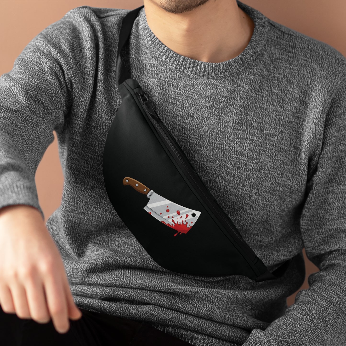 Black "Wicked Way" Butcher Knife Fanny Pack