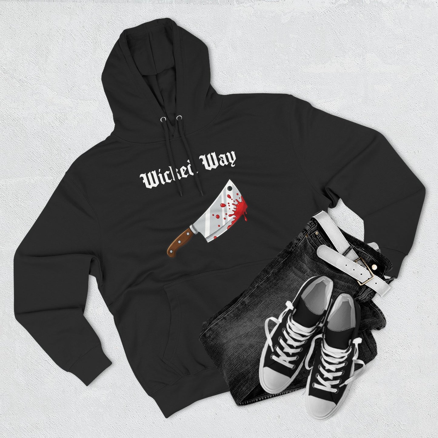 "Wicked Way" Butcher Knife Graphic Hoodie