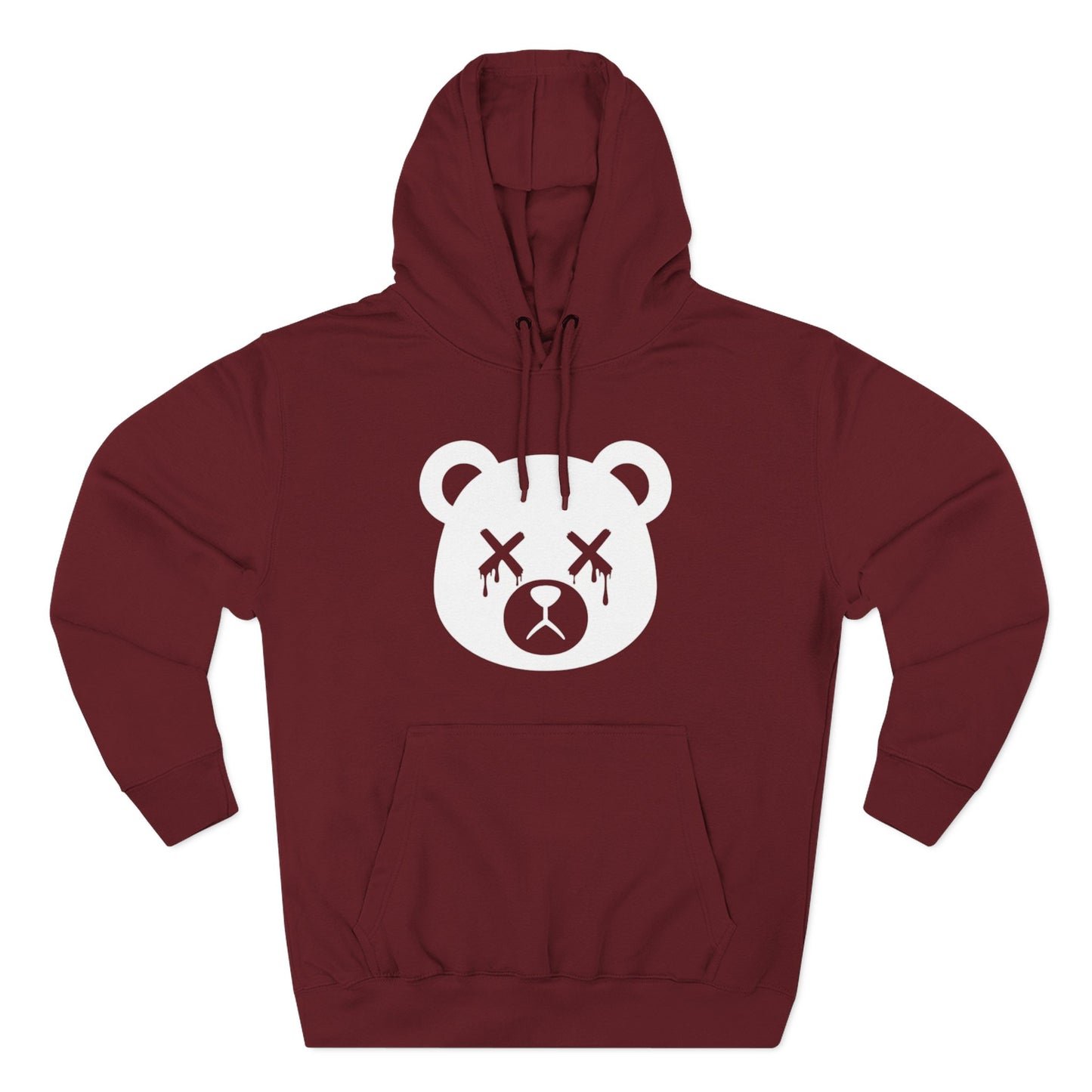 "Wicked Way" Dead Bear Head Solo White Logo Hoodie