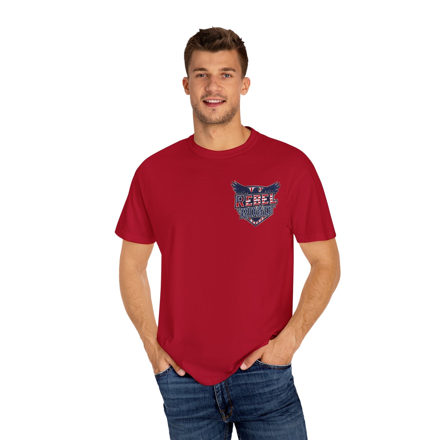 "Rebel Road" American Dream Pocket Logo Graphic Tee