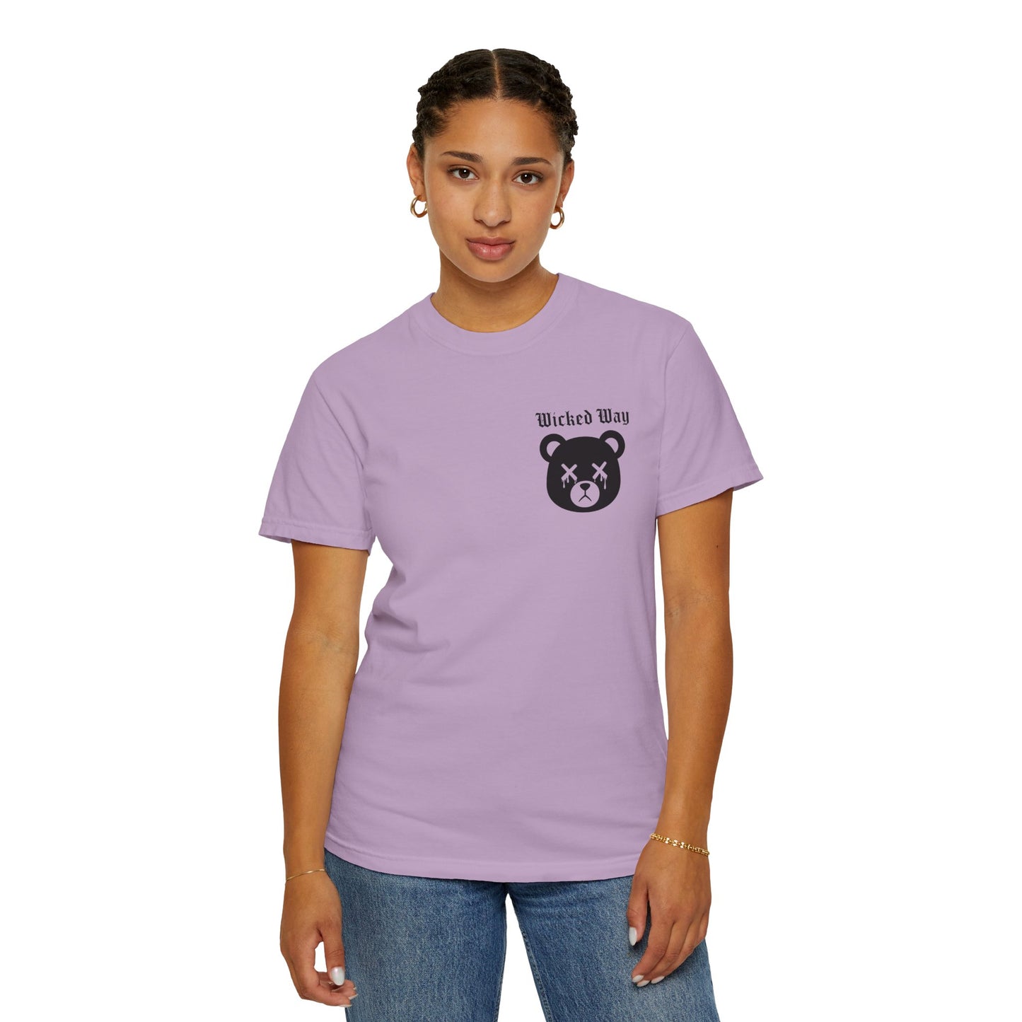 "Wicked Way" Dead Bear Head Pocket Logo Graphic T-Shirt (Multi Color Options)
