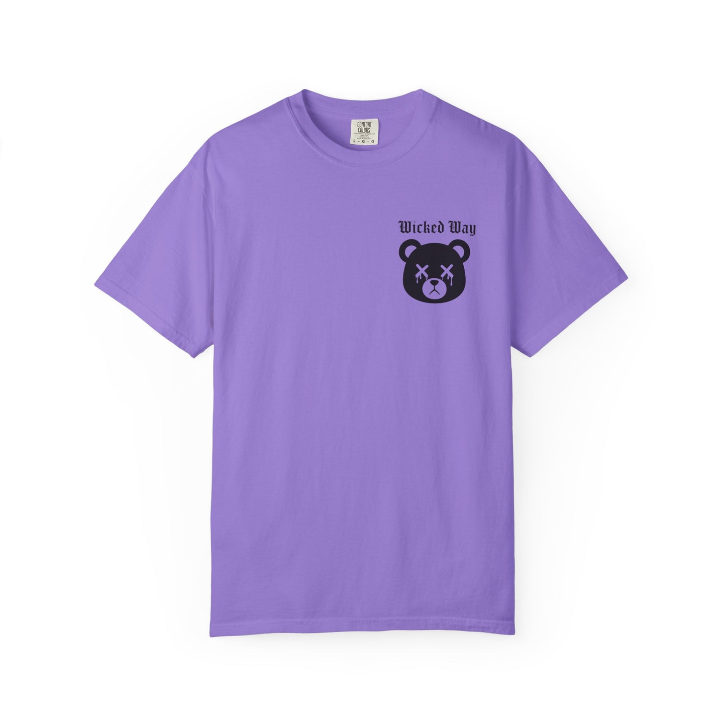 "Wicked Way" Dead Bear Head Pocket Logo Graphic T-Shirt (Multi Color Options)
