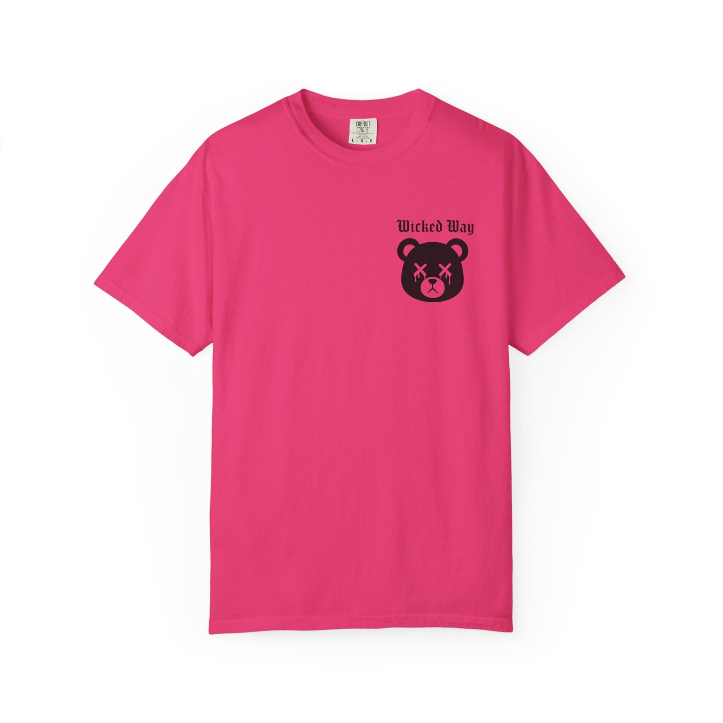"Wicked Way" Dead Bear Head Pocket Logo Graphic T-Shirt (Multi Color Options)