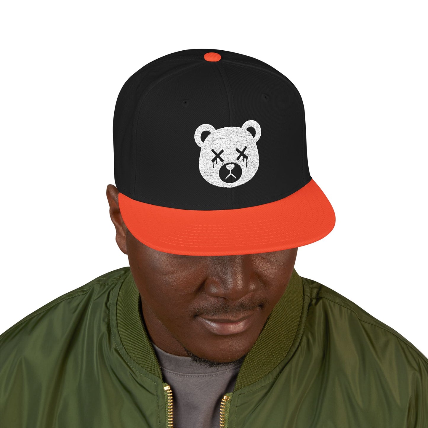 "Wicked Way" Dead Bear Head Alt. White Logo Snapback Hat (Multi Color Options)