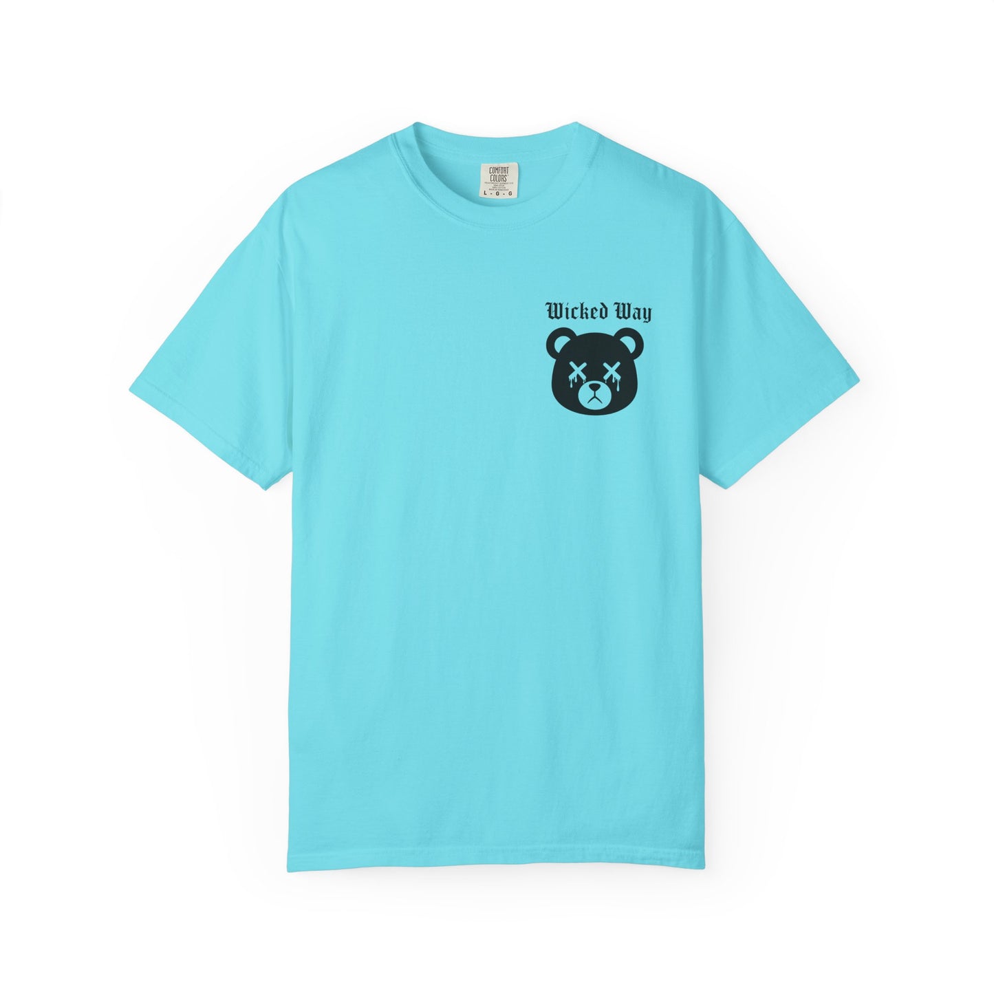 "Wicked Way" Dead Bear Head Pocket Logo Graphic T-Shirt (Multi Color Options)