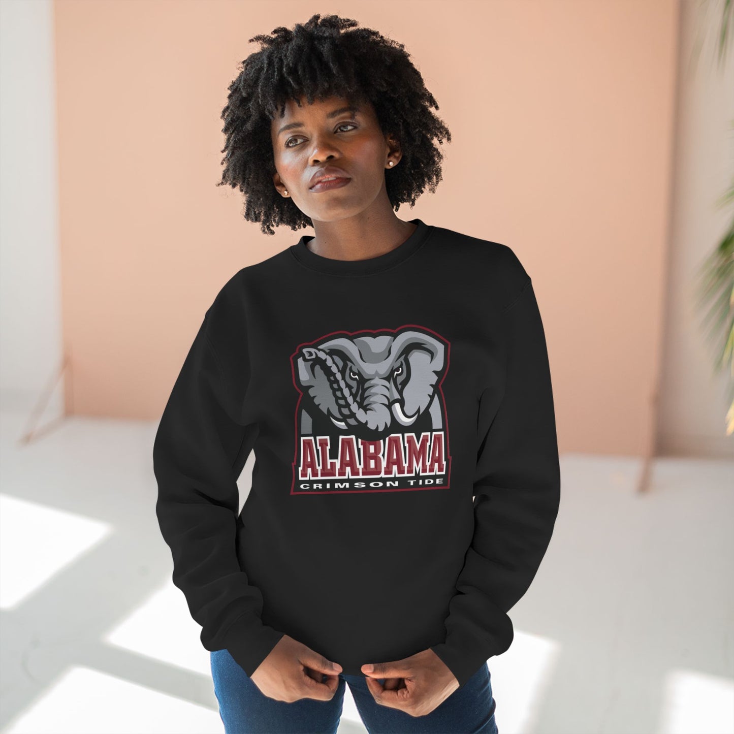 'Alabama Crimson Tide Big Al' Cotton Crewneck Sweatshirt