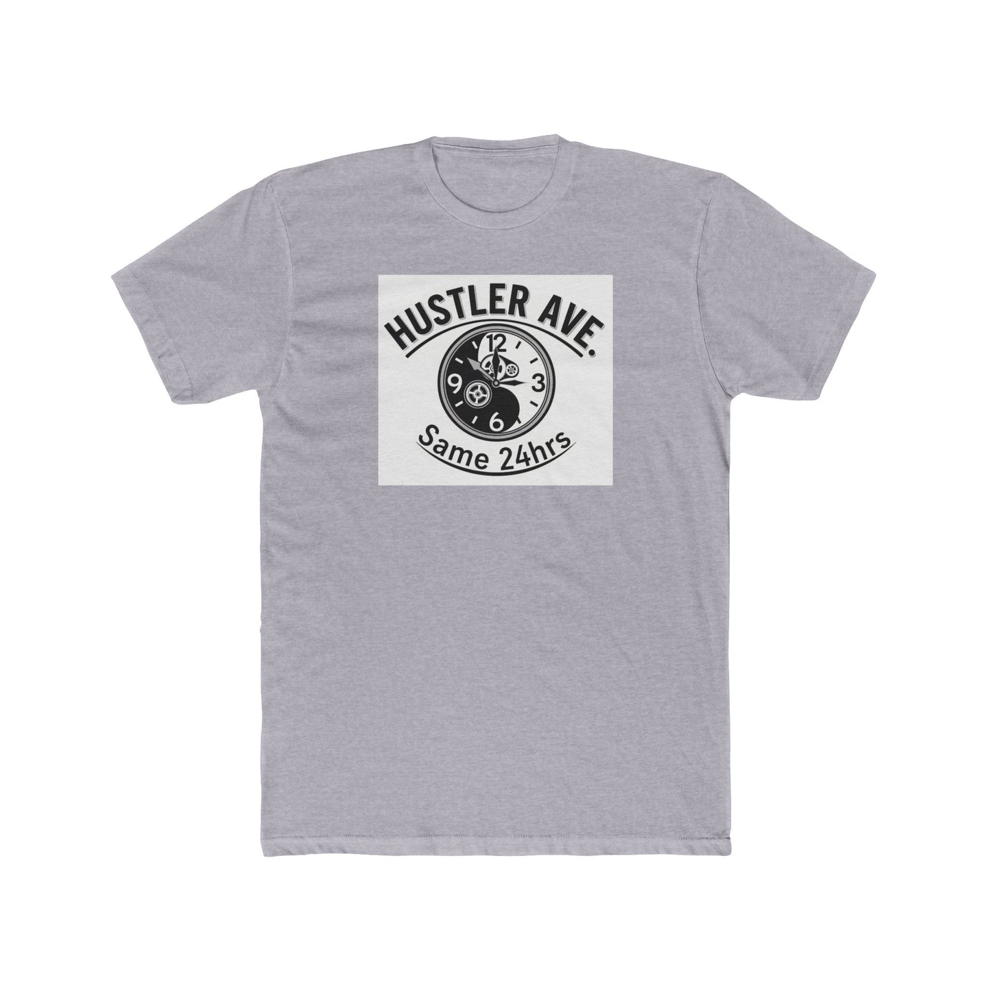 "Hustler Ave" Same 24Hrs Cotton Crew Tee