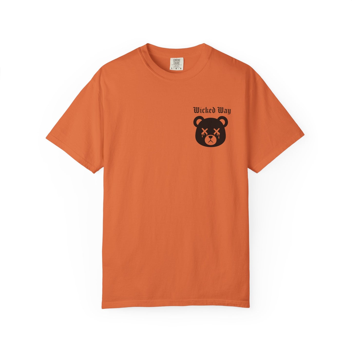 "Wicked Way" Dead Bear Head Pocket Logo Graphic T-Shirt (Multi Color Options)