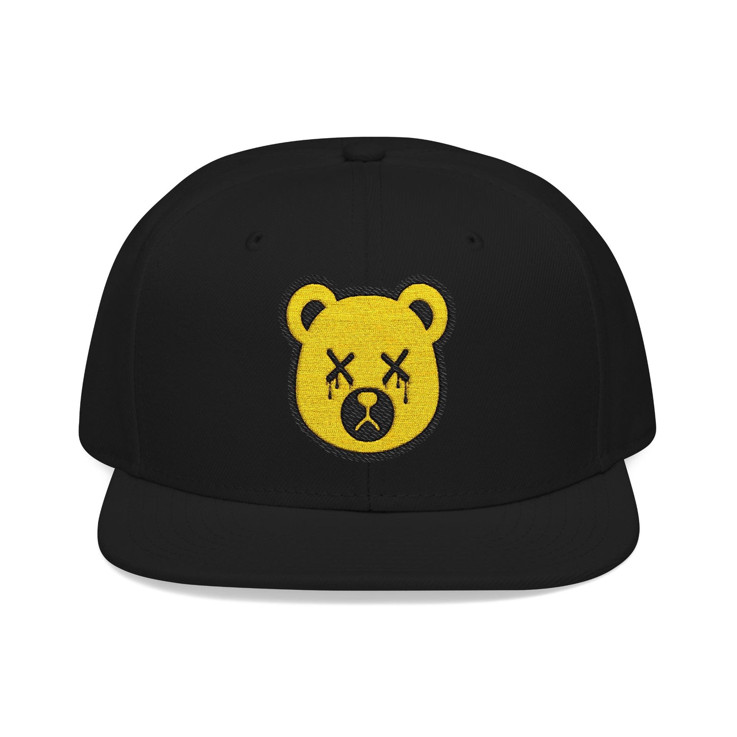 "Wicked Way" Yellow & Black Deady Bear Head Snapback