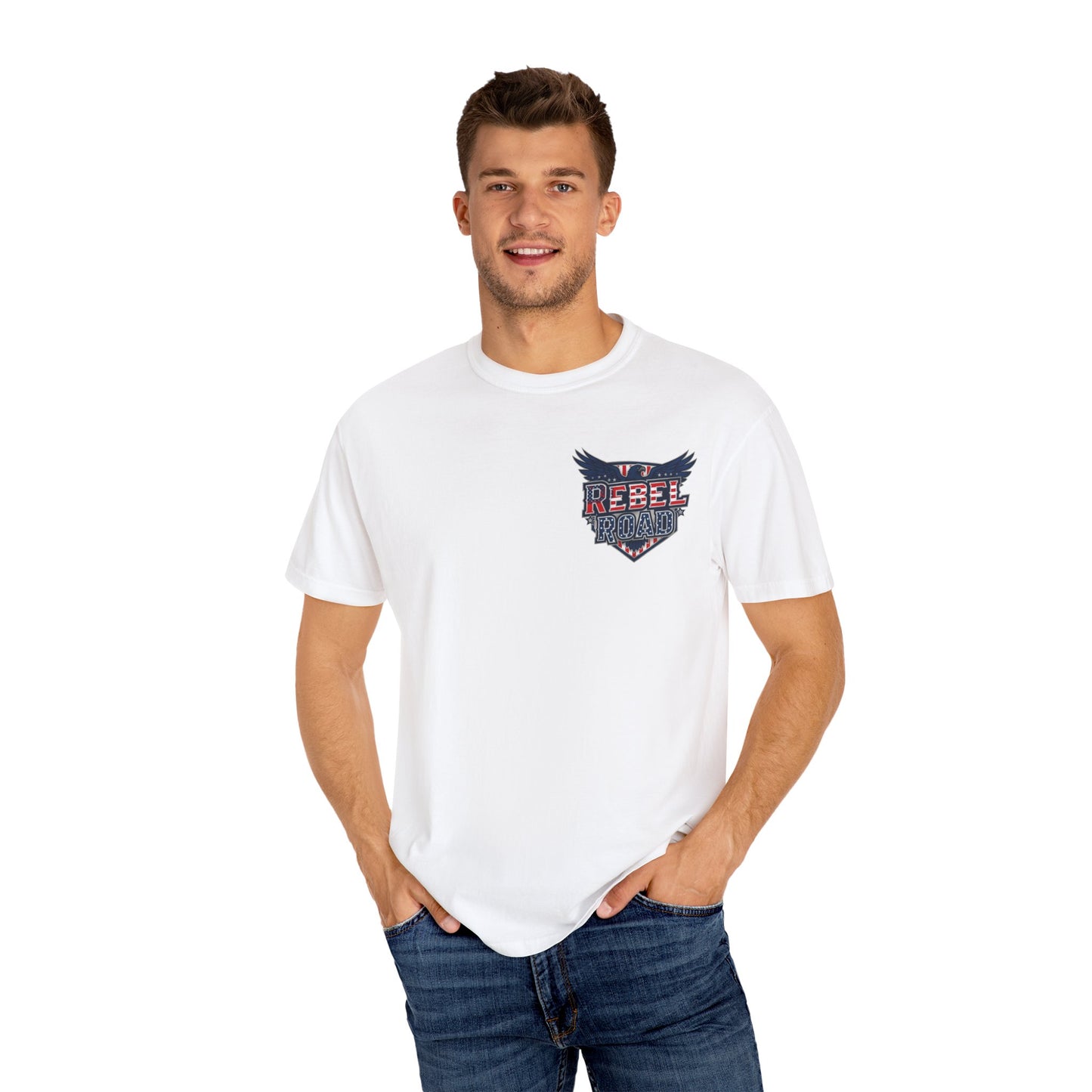 "Rebel Road" American Dream Pocket Logo Graphic Tee