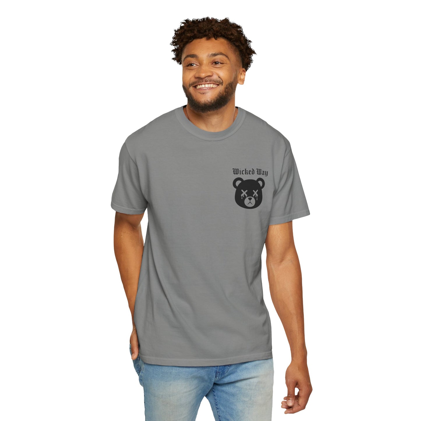 "Wicked Way" Dead Bear Head Pocket Logo Graphic T-Shirt (Multi Color Options)