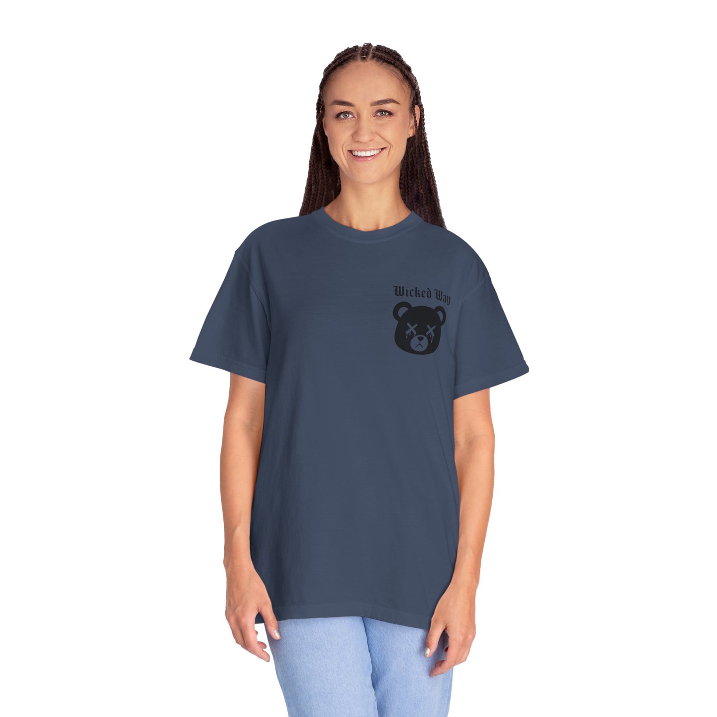 "Wicked Way" Dead Bear Head Pocket Logo Graphic T-Shirt (Multi Color Options)