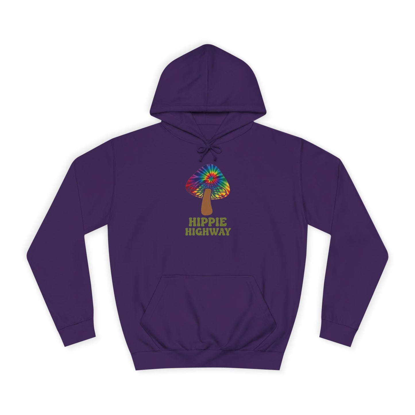 "Hippie Highway" Hippie Mushroom College Hoodie