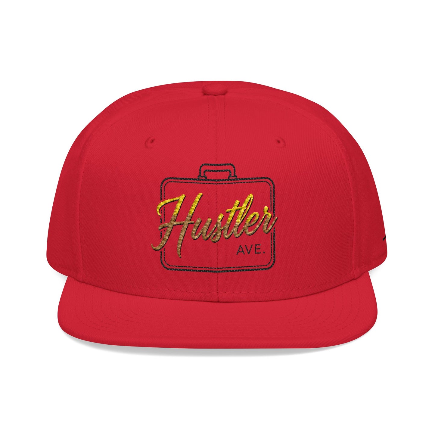 Red "Hustler Ave" #11 All Business Gold Briefcase Alt. Snapback