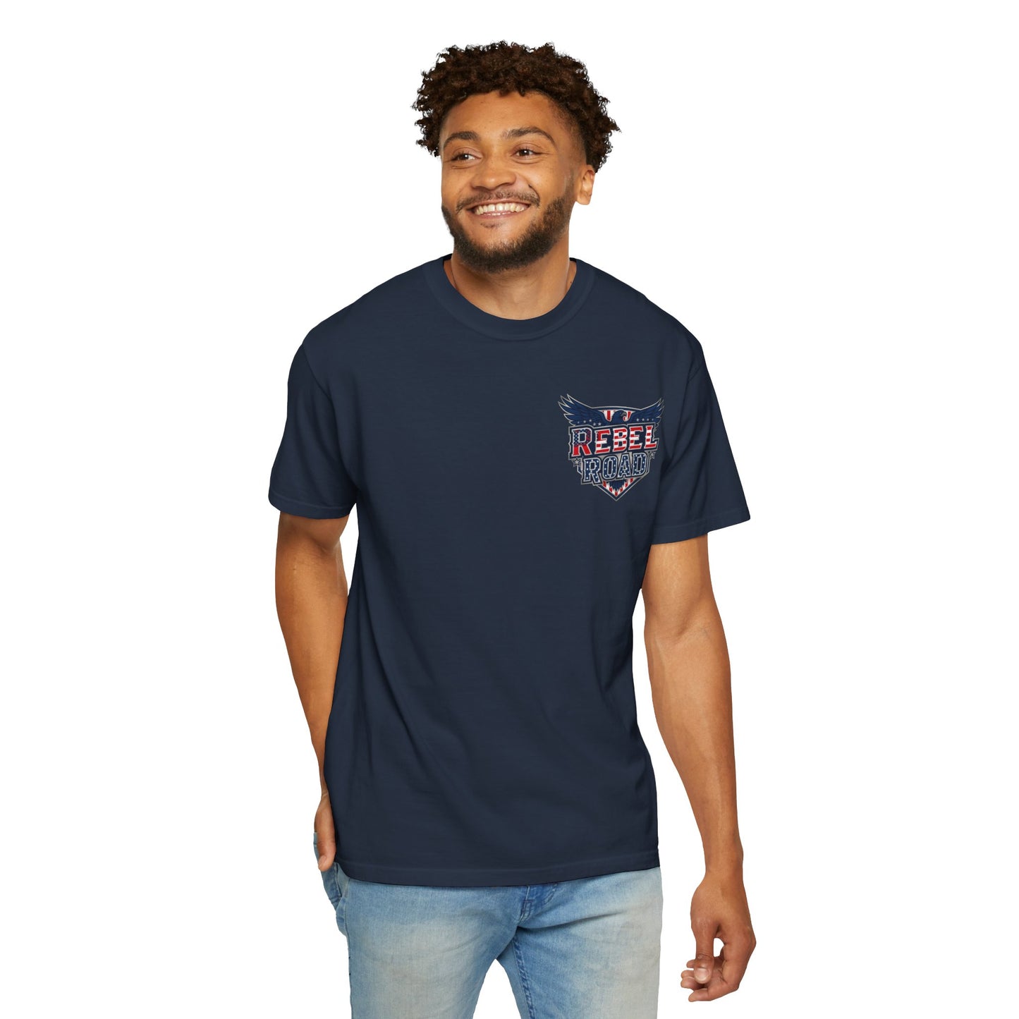 "Rebel Road" American Dream Pocket Logo Graphic Tee